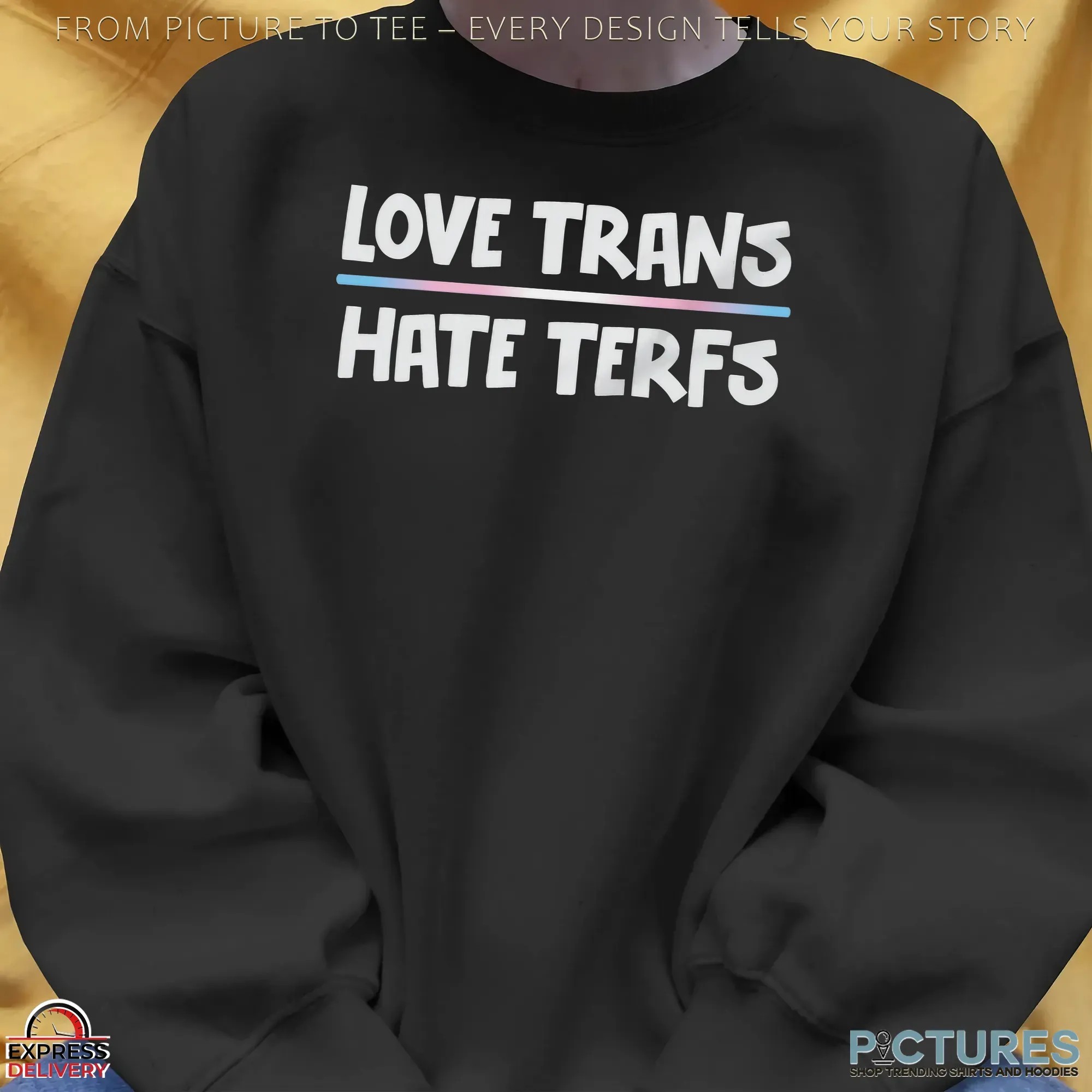 Love Trans Hate TERFs T Shirt Love Trans Hate TERFs T Shirt