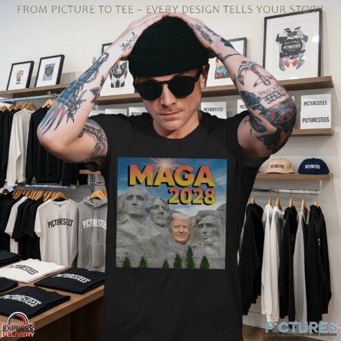 MAGA 2028 Mount Rushmore Trump T Shirt