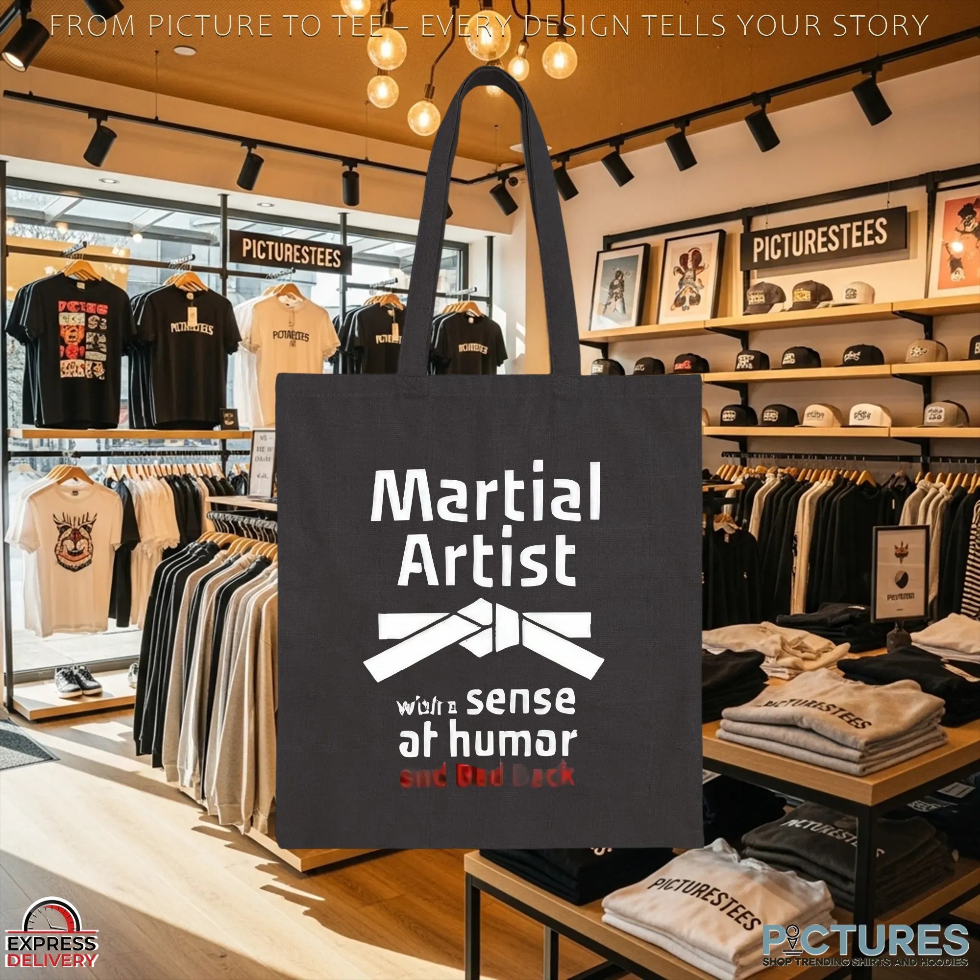 Martial Artist with a sense of humor and a bad back shirt