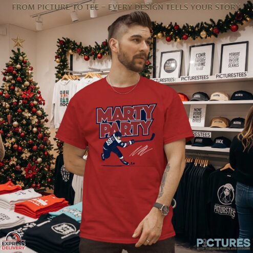 Martin Necas Marty Party Signature T Shirt