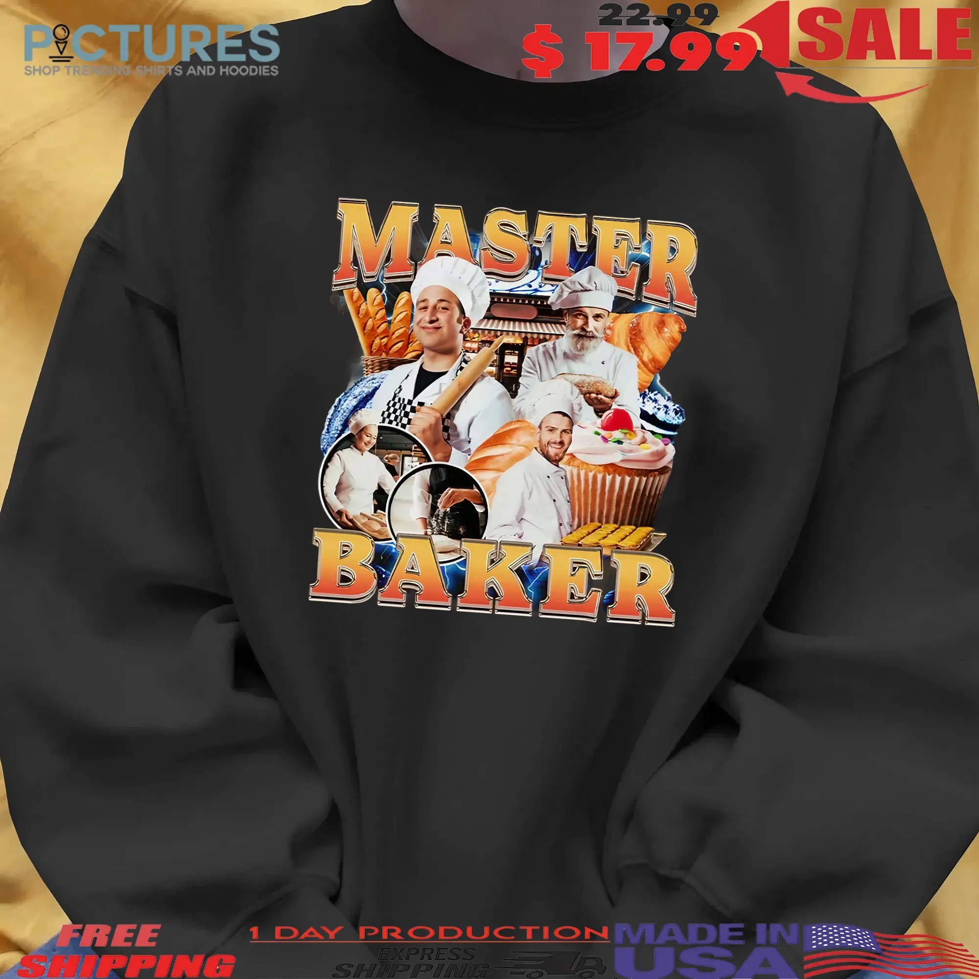 Master Baker Vintage Bootleg Style T-shirt