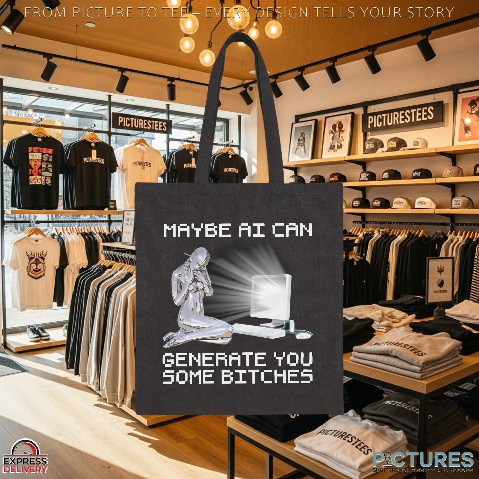 Maybe AI Can Generate You Some Bitches Artifical Intelligence Meme T Shirt