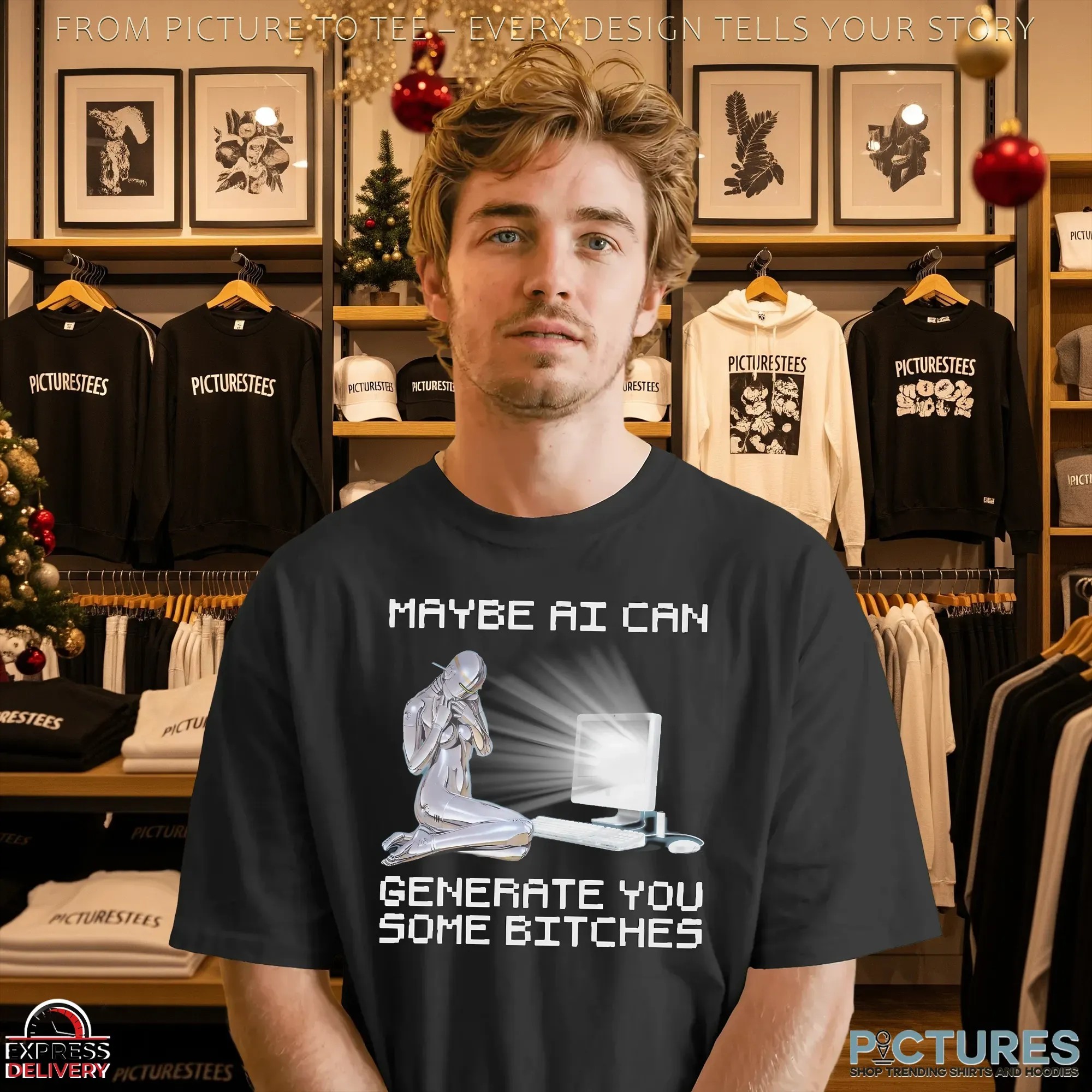 Maybe AI Can Generate You Some Bitches Artifical Intelligence Meme T Shirt