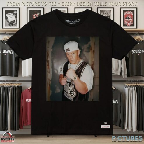 Men's Mitchell & Ness Black John Cena Icon T Shirt
