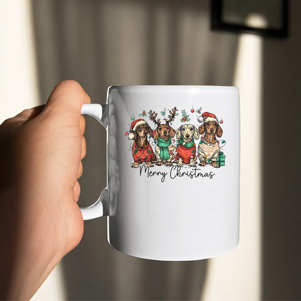 Merry Christmas Dachshund Dog, Cute Puppies, Christmas Holiday Pet, Dog Lover Shirt Design, Merry Christmas T Shirt
