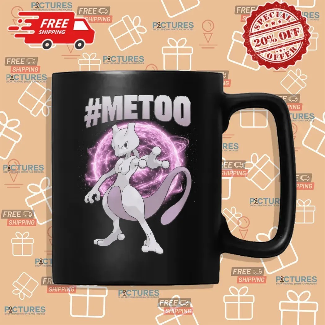 Mewtwo METOO Psychic Pokémon Parody Graphic T Shirt