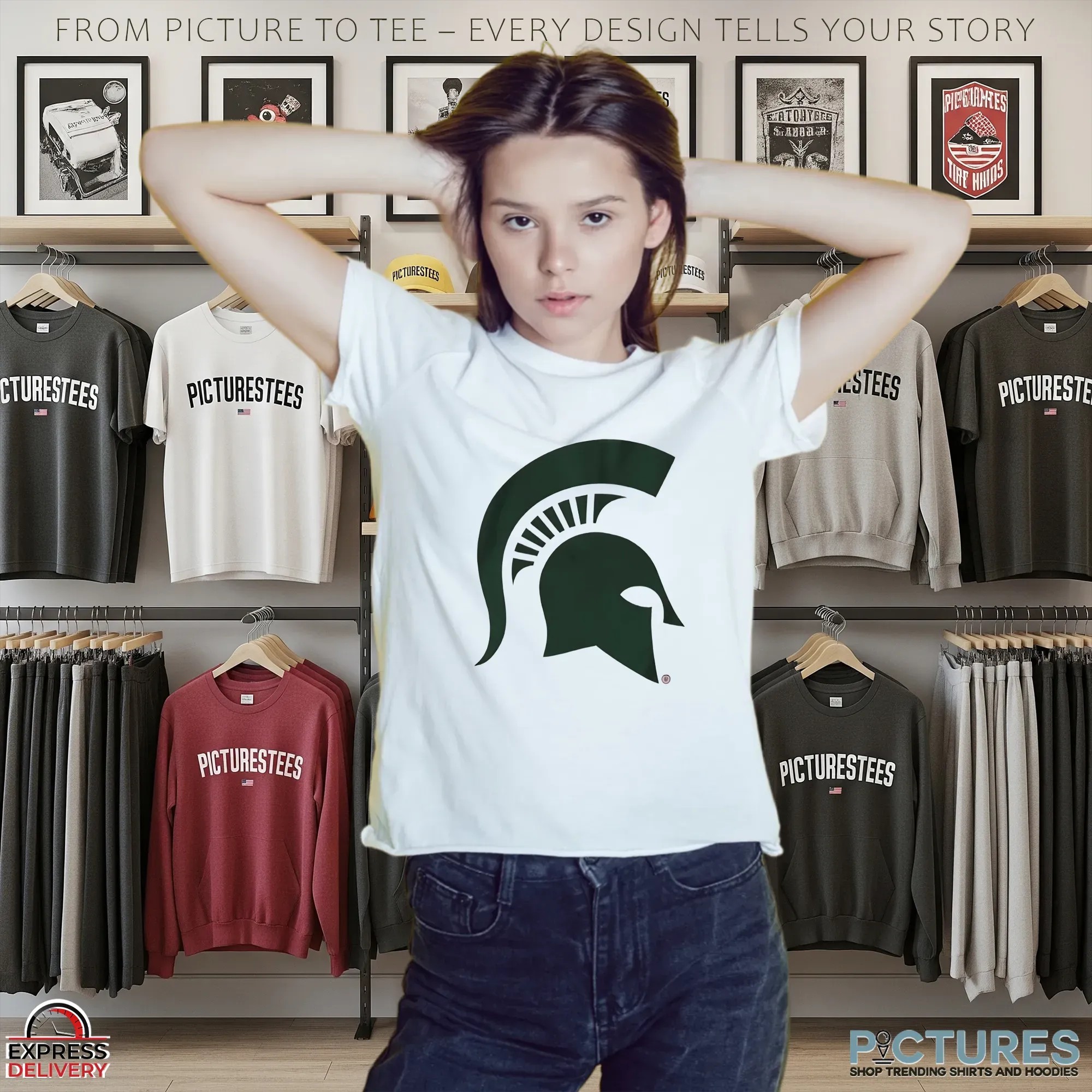 Michigan State Spartans Primary Logo T Shirt