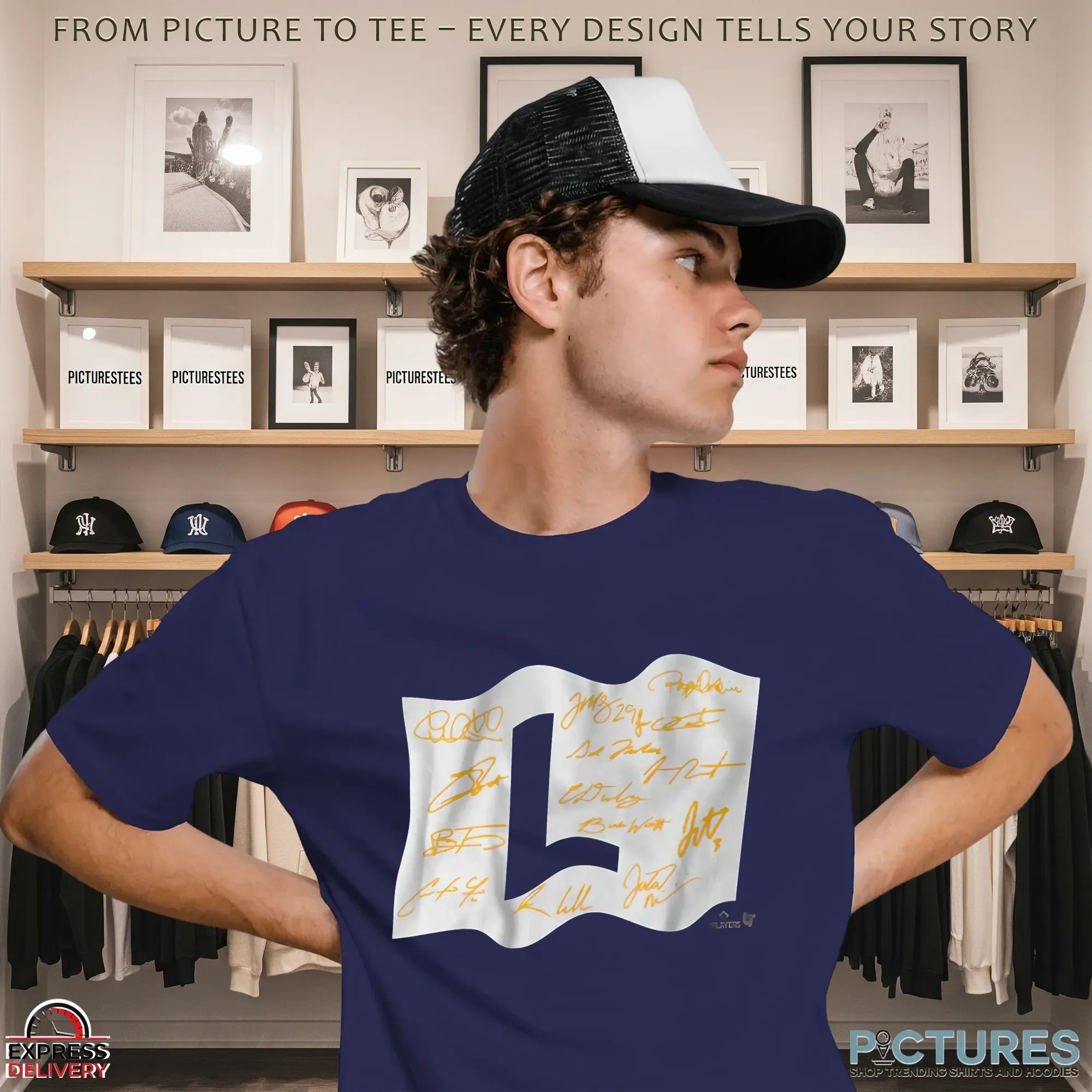 Milwaukee Brewers Baseball Fly The L Flag Signatures T Shirt