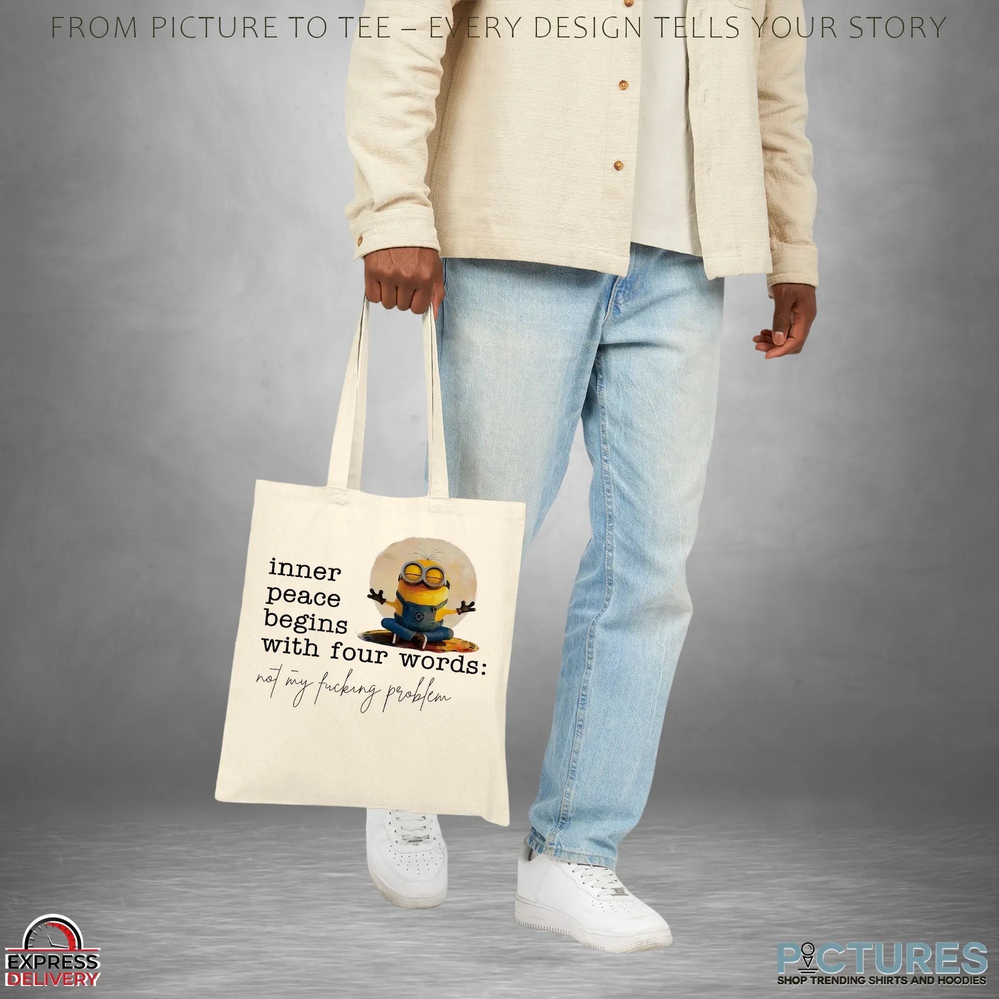 Minion Yoga Inner Peace Begins With Four Words Not My Fucking Problem Meme T Shirt