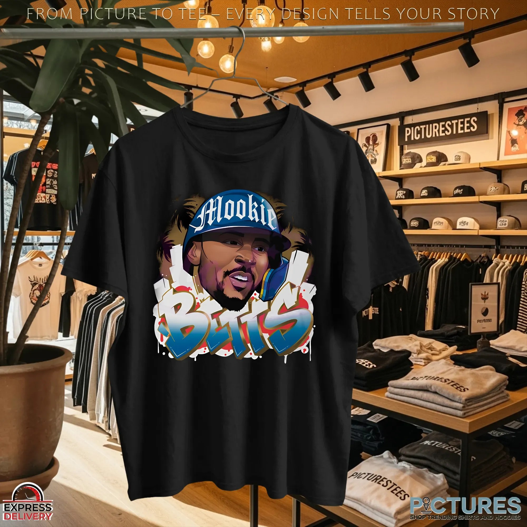 Mookie Betts Los Angeles Dodgers Graffiti T Shirt Mookie Betts Los Angeles Dodgers Graffiti T Shirt