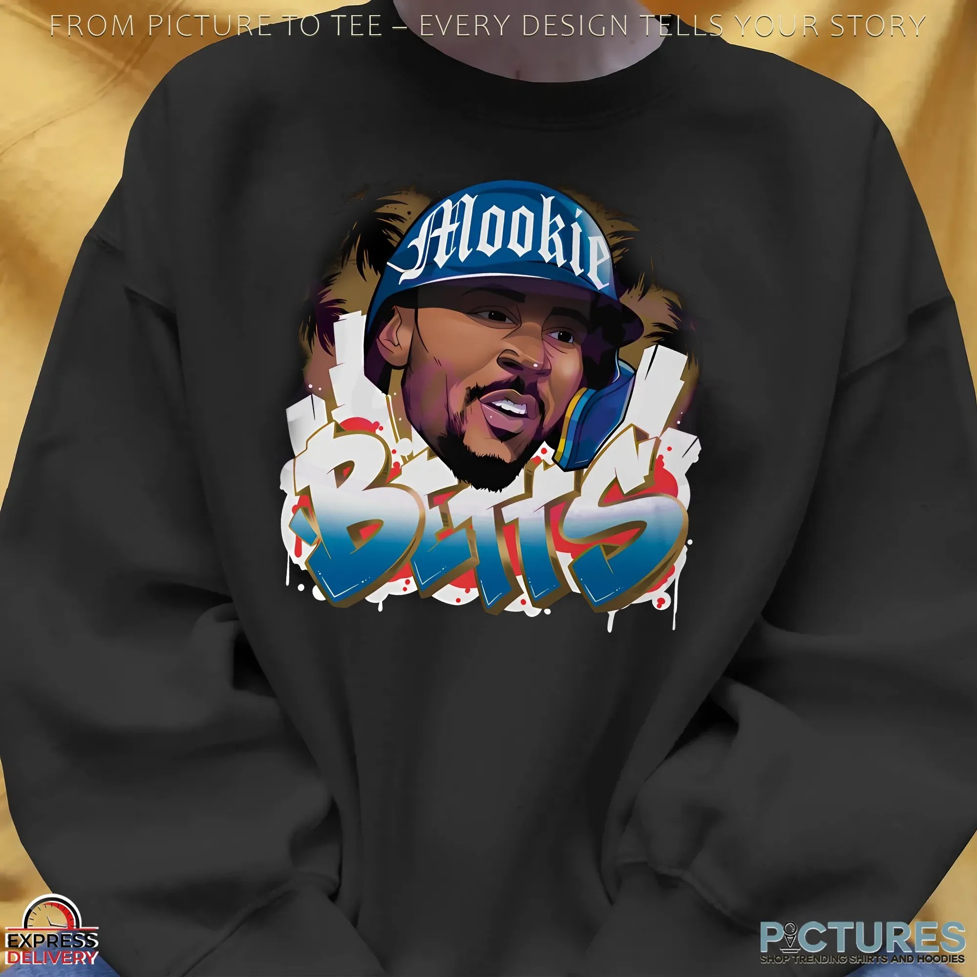 Mookie Betts Los Angeles Dodgers Graffiti T Shirt Mookie Betts Los Angeles Dodgers Graffiti T Shirt