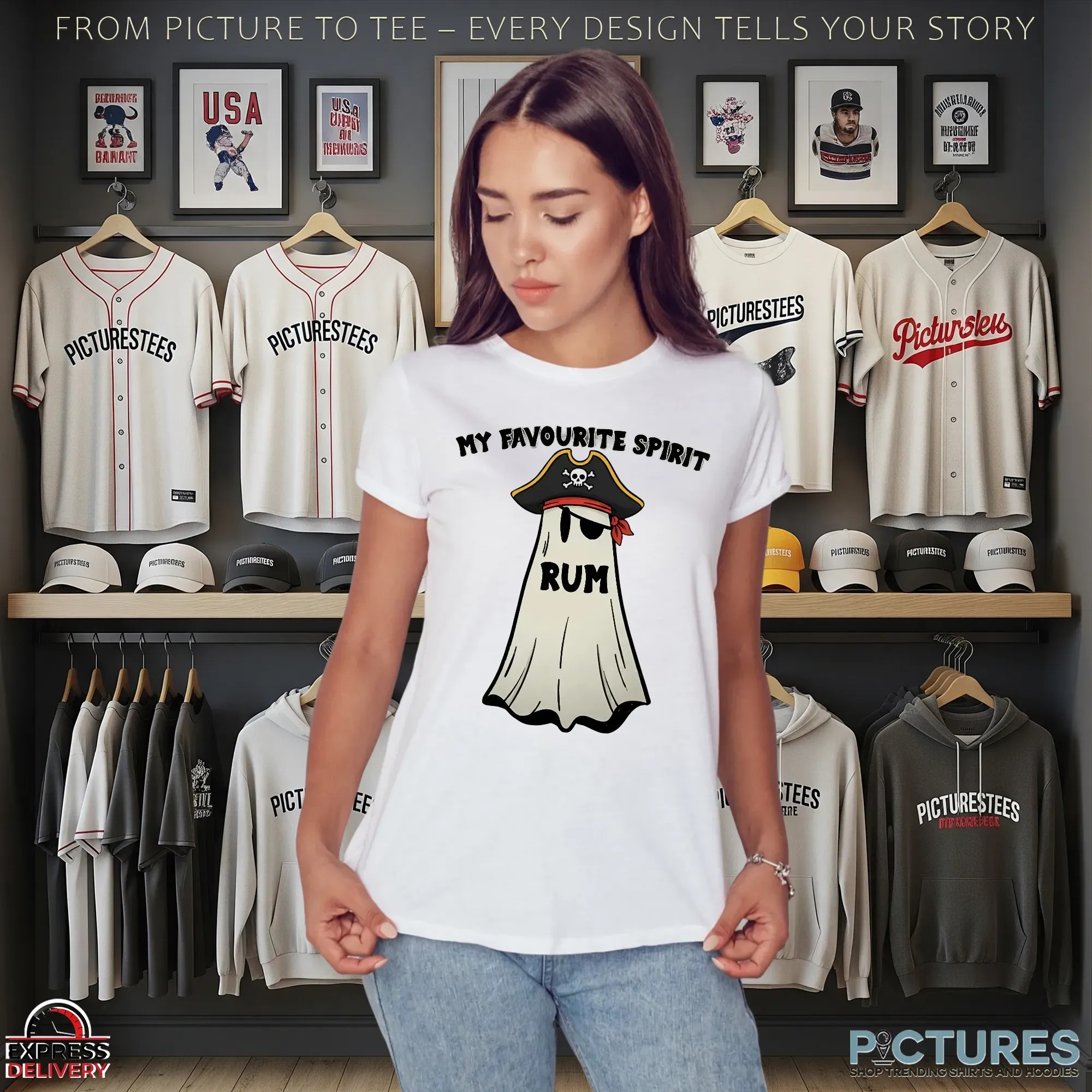 My Favorite Spirit Rum Pirates Ghost T Shirt My Favorite Spirit Rum Pirates Ghost T Shirt