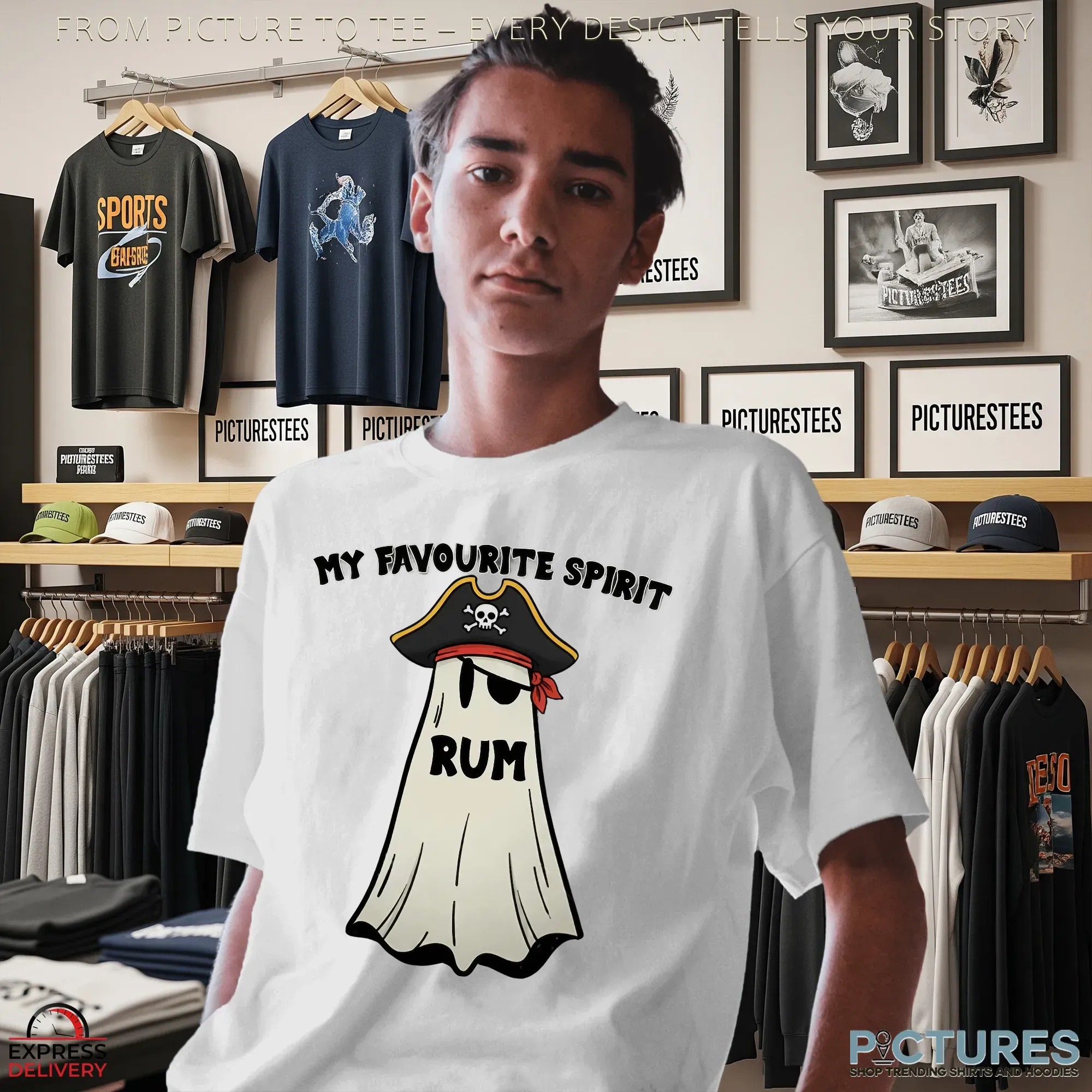 My Favorite Spirit Rum Pirates Ghost T Shirt My Favorite Spirit Rum Pirates Ghost T Shirt