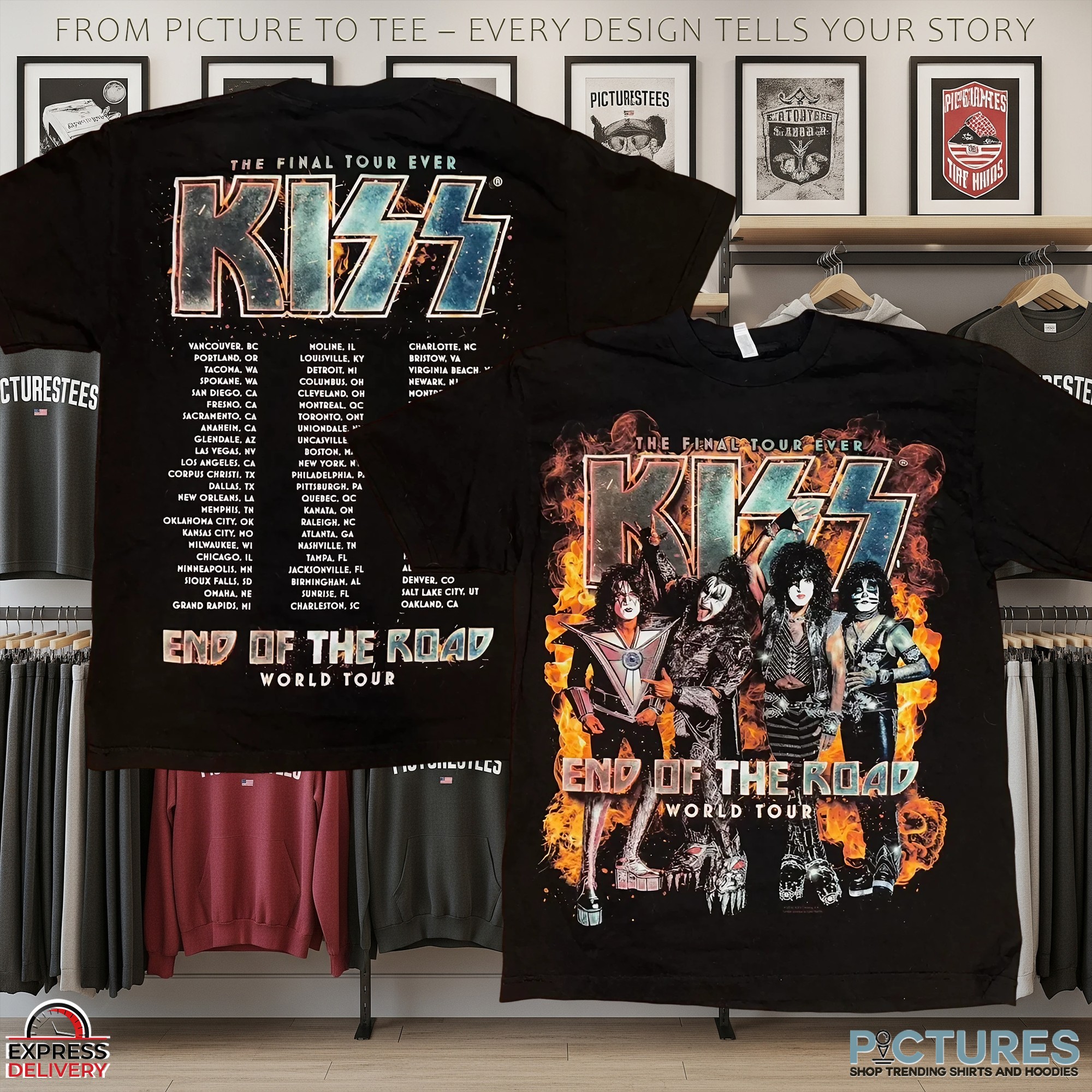 My Kiss End Of The Road World Tour Double Sided T Shirt