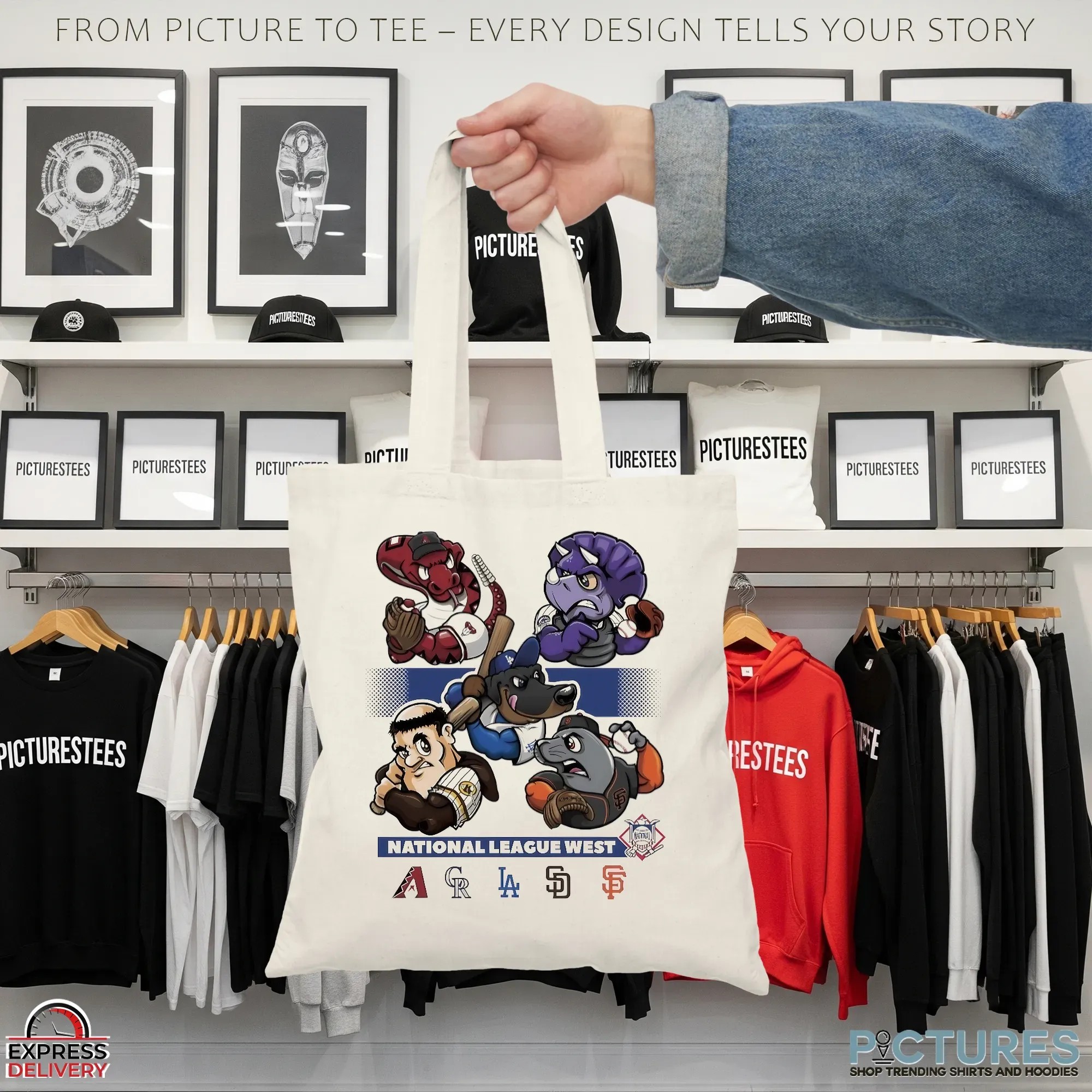 National League West 2025 MLB Postseason Dodgers Giants Padres Rockies Diamondbacks Mascot T Shirt