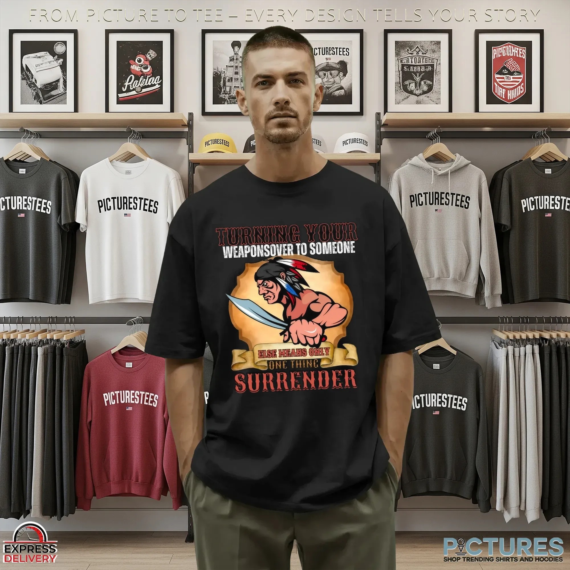 Native American Turning Your Weaponsover To Someone T Shirt