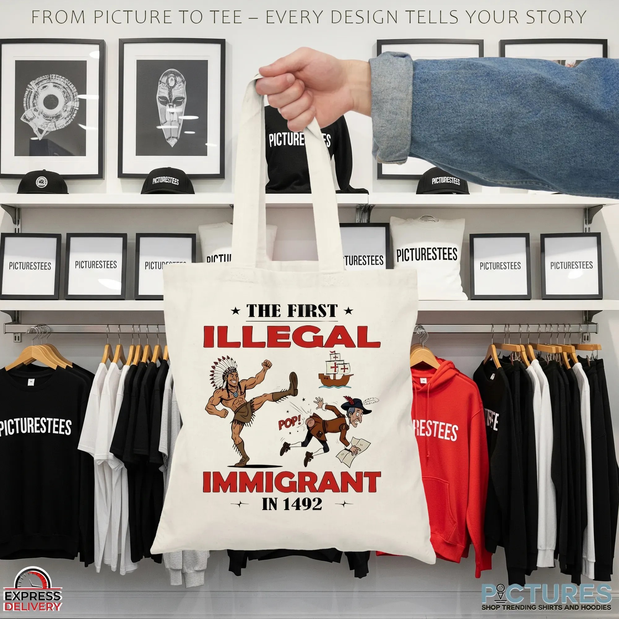 Native Americans The First Illegal Immigrant In 1492 T Shirt Native Americans The First Illegal Immigrant In 1492 T Shirt
