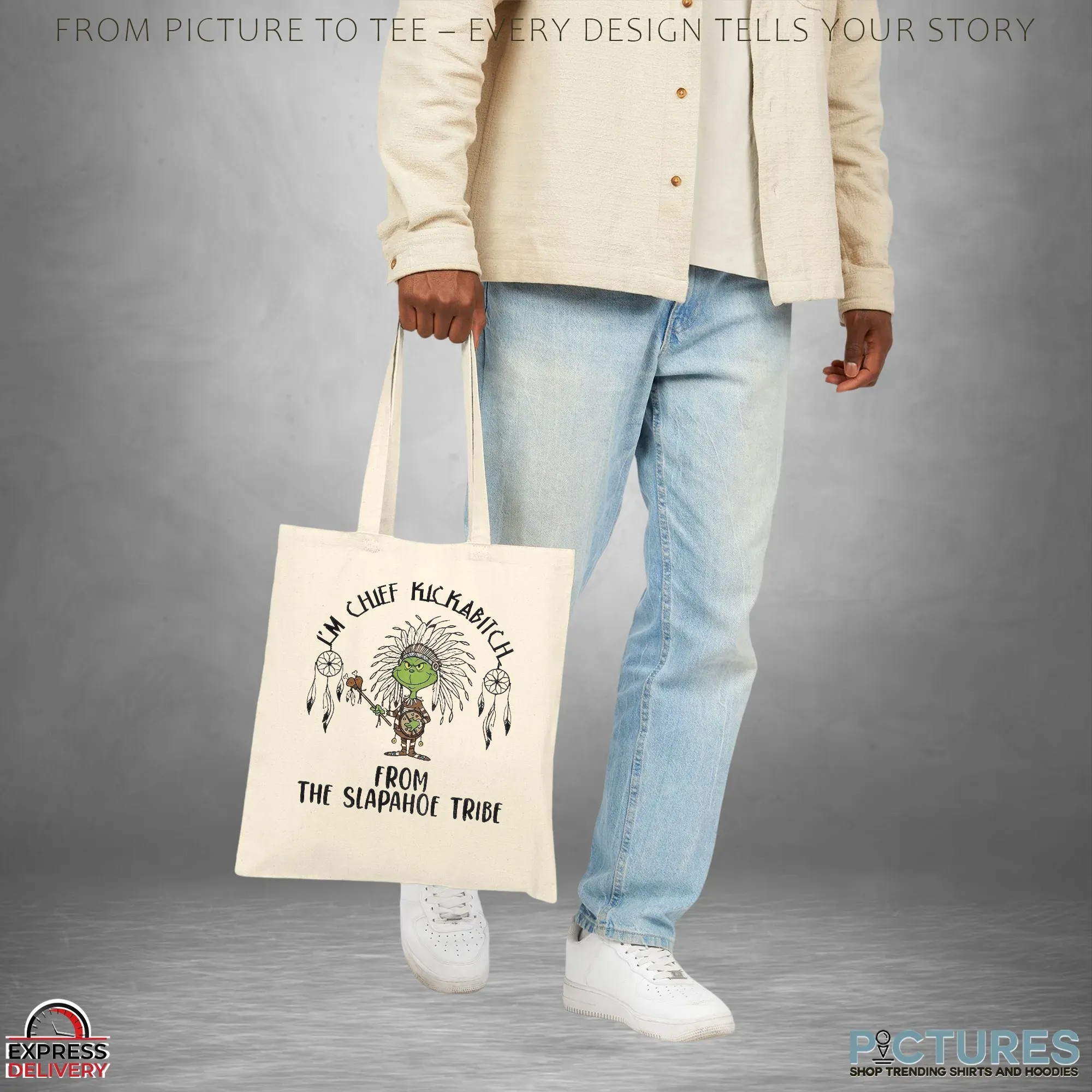 Native Grinch I'm Chief Kickabitch From The Slapahoe Tribe Christmas T Shirt