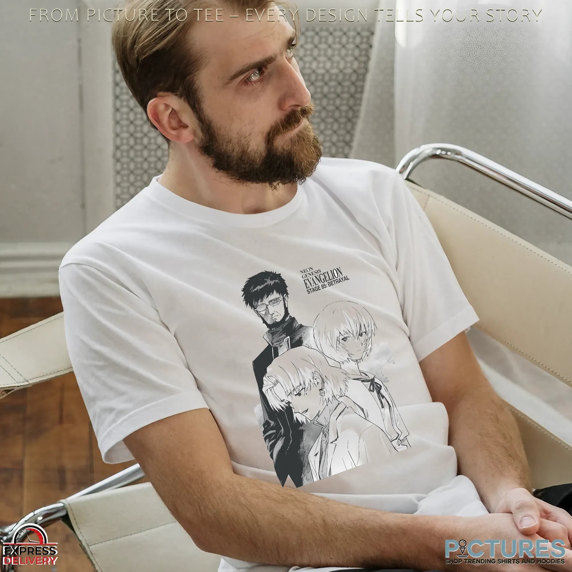 Neon Genesis Evangelion Stage 85 Betrayal Gendo, Rei & Ritsuko Manga Art T Shirt Neon Genesis Evangelion Stage 85 Betrayal Gendo, Rei & Ritsuko Manga Art T Shirt