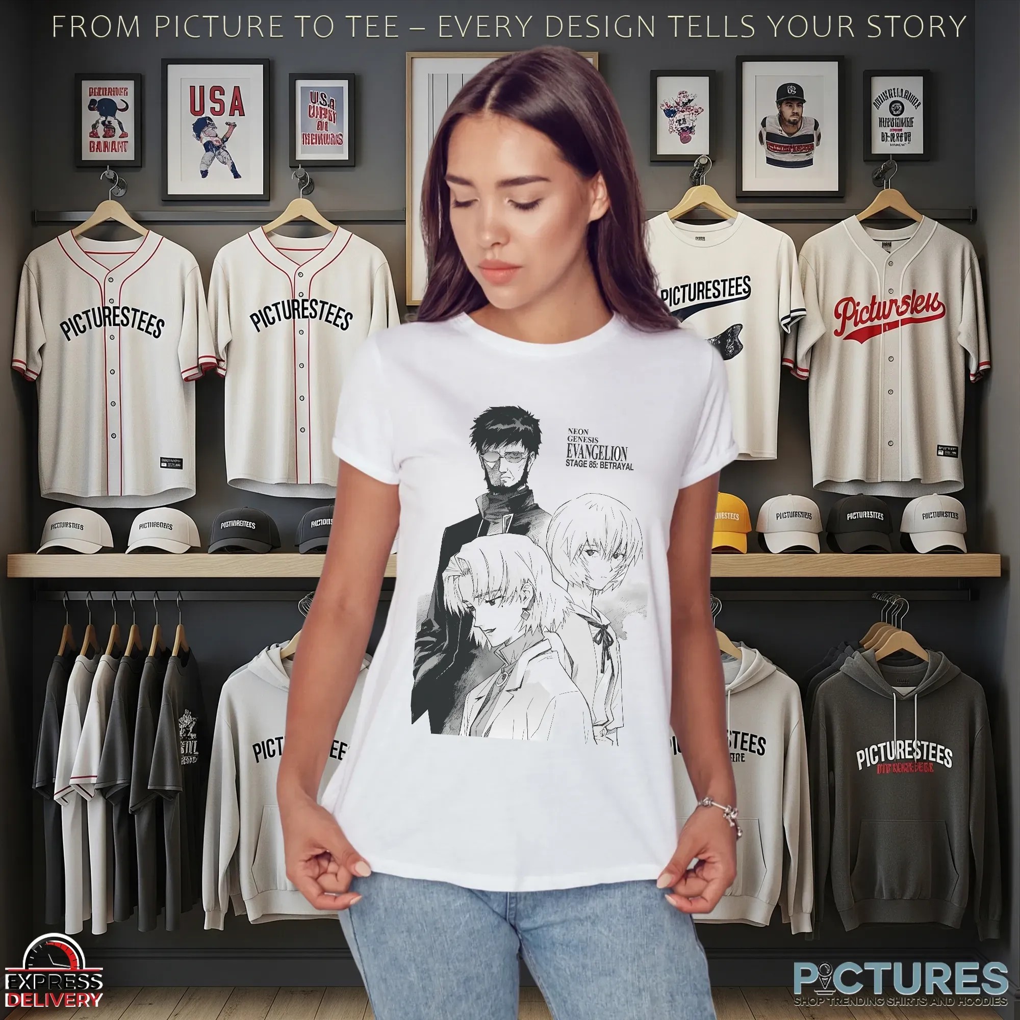 Neon Genesis Evangelion Stage 85 Betrayal Gendo, Rei & Ritsuko Manga Art T Shirt Neon Genesis Evangelion Stage 85 Betrayal Gendo, Rei & Ritsuko Manga Art T Shirt