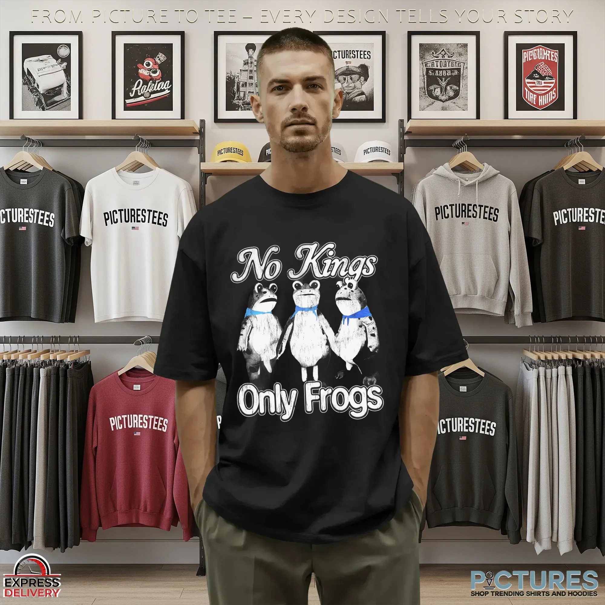 No Kings Only Frogs And Disdain For The Government T Shirt
