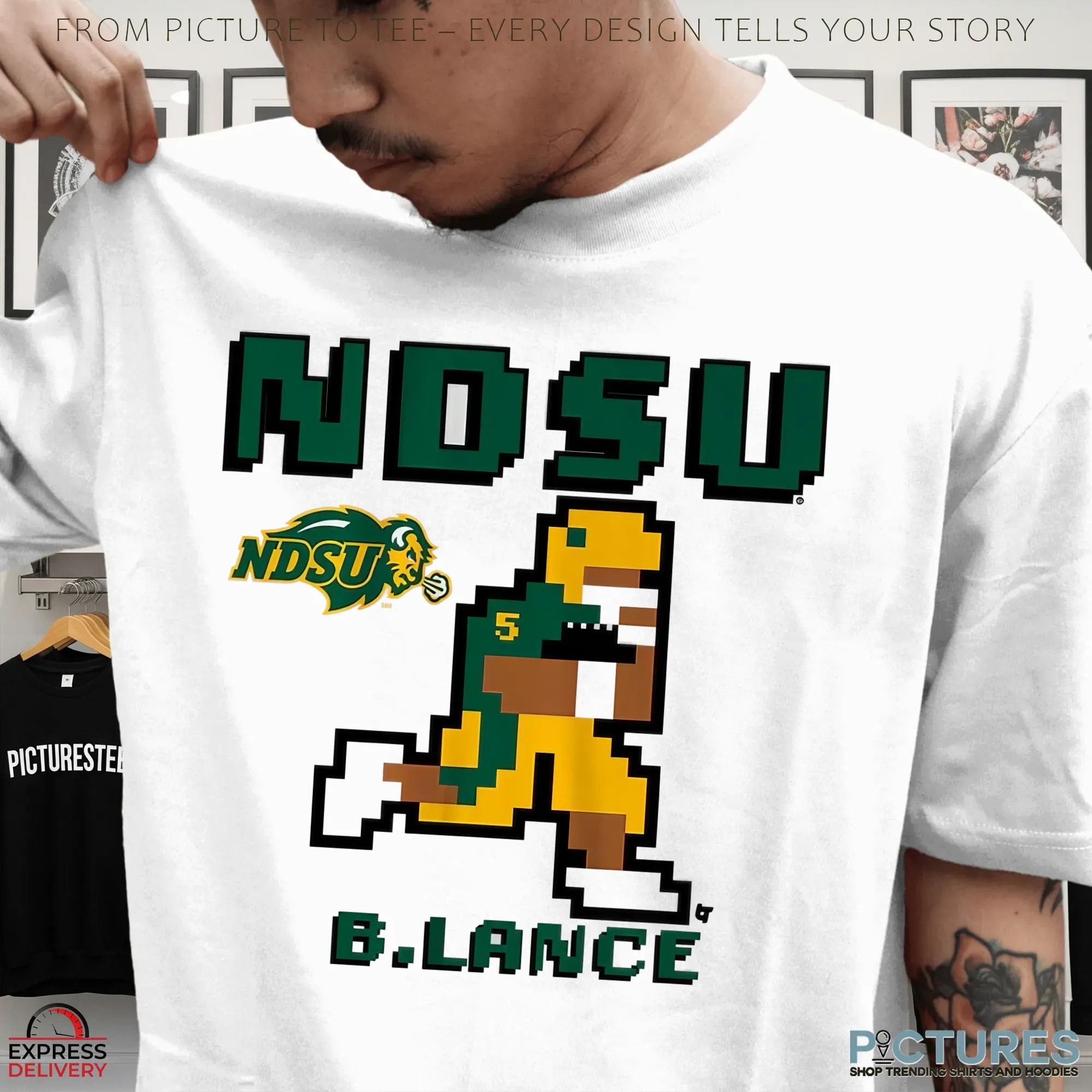 North Dakota State Football Bryce Lance Retro Baller Pixel Game T Shirt North Dakota State Football Bryce Lance Retro Baller Pixel Game T Shirt