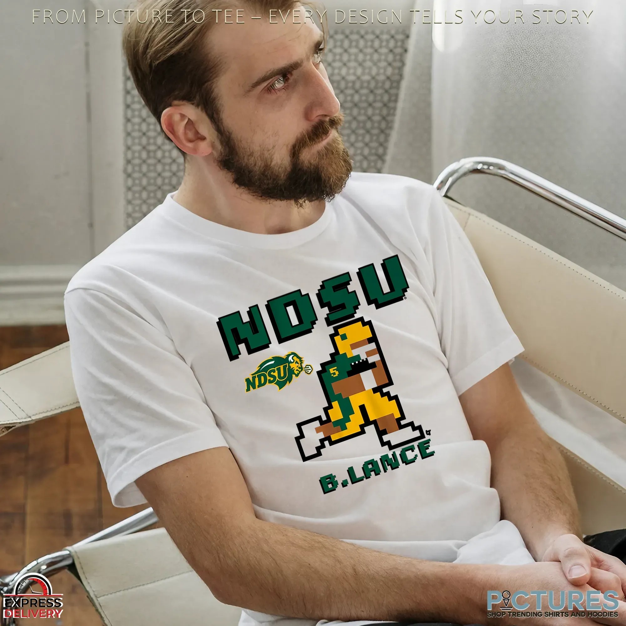 North Dakota State Football Bryce Lance Retro Baller Pixel Game T Shirt North Dakota State Football Bryce Lance Retro Baller Pixel Game T Shirt
