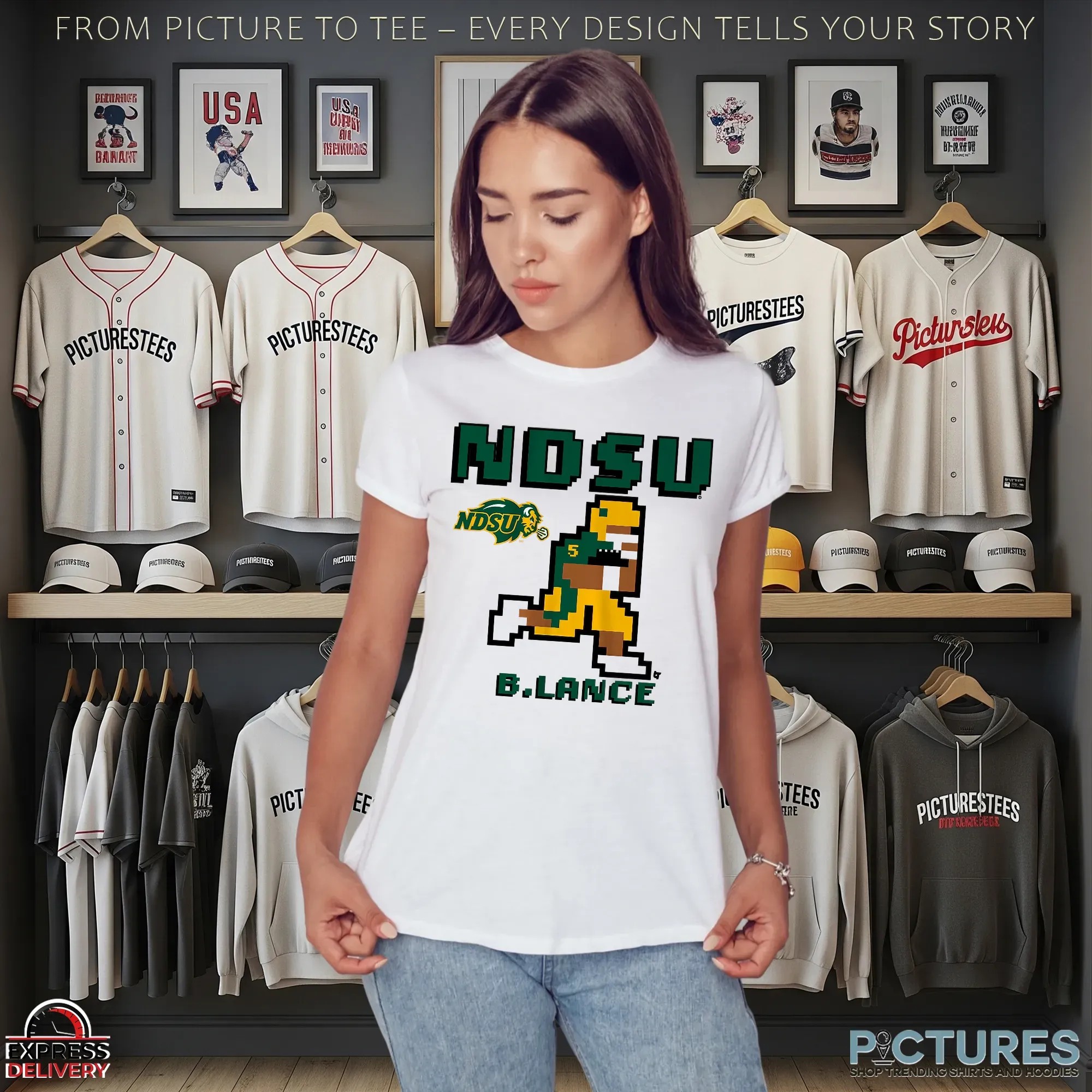 North Dakota State Football Bryce Lance Retro Baller Pixel Game T Shirt North Dakota State Football Bryce Lance Retro Baller Pixel Game T Shirt