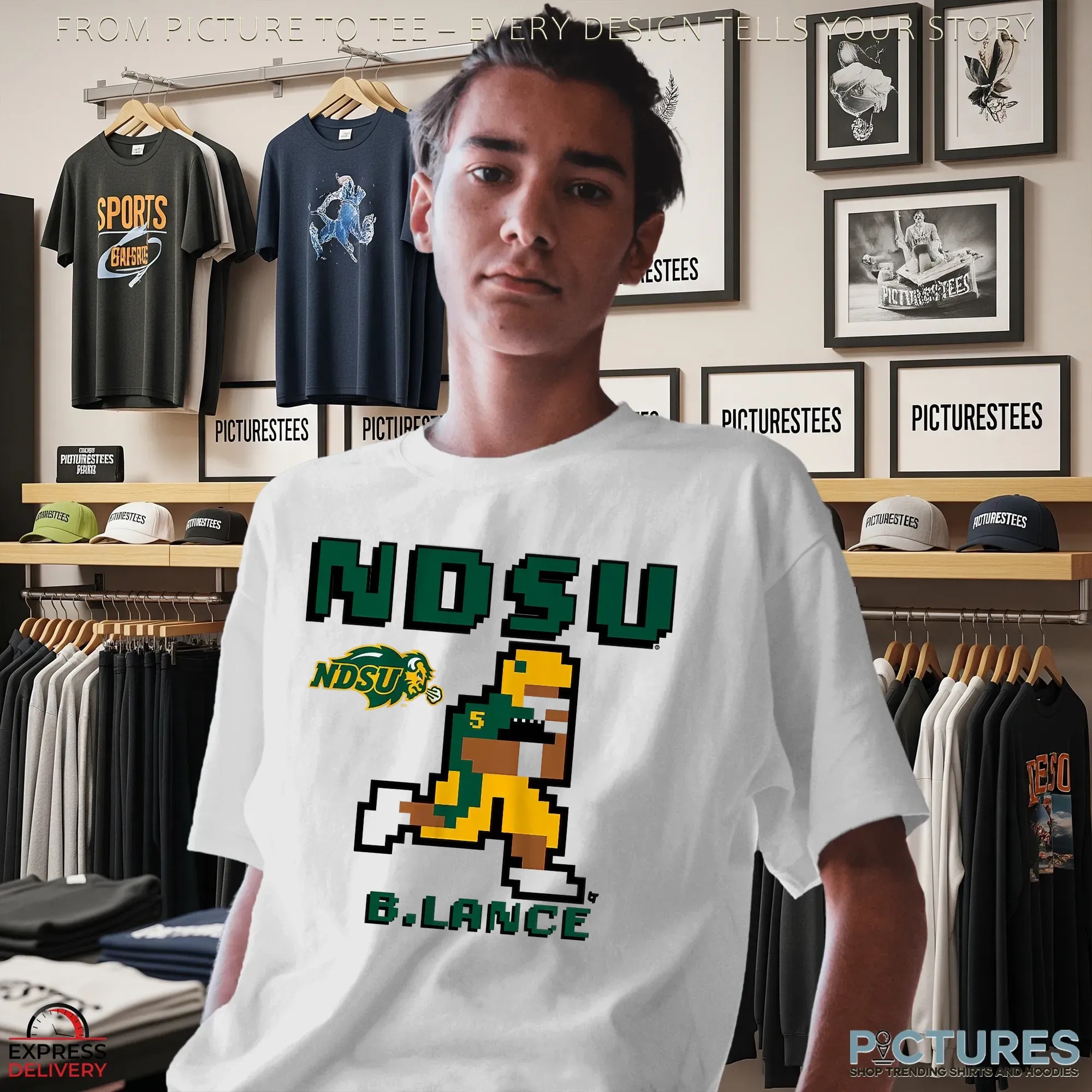 North Dakota State Football Bryce Lance Retro Baller Pixel Game T Shirt North Dakota State Football Bryce Lance Retro Baller Pixel Game T Shirt