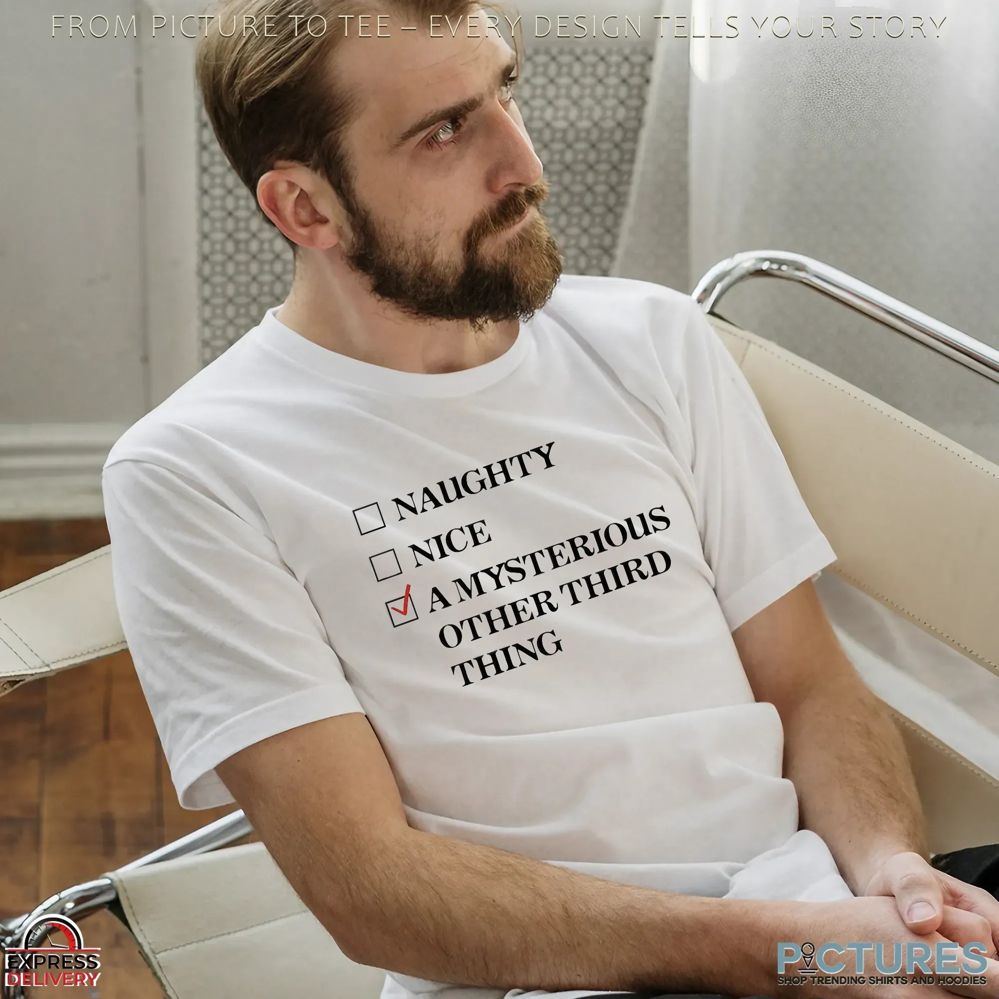 Not Naughty Not Nice It's A Mysterious Other Third Third Thing T Shirt