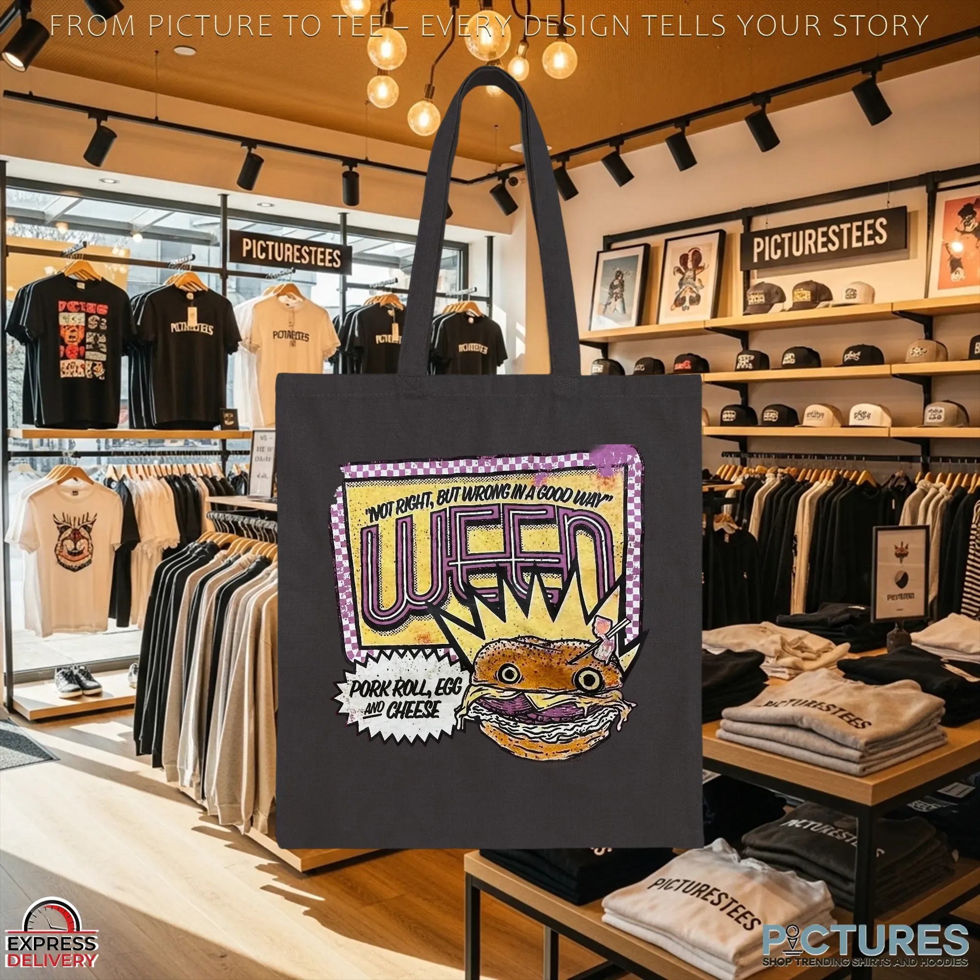 Not Right, But Wrong In A Good Way A Pork Roll, Egg And Cheese Ween Preowned T Shirt Not Right, But Wrong In A Good Way A Pork Roll, Egg And Cheese Ween Preowned T Shirt