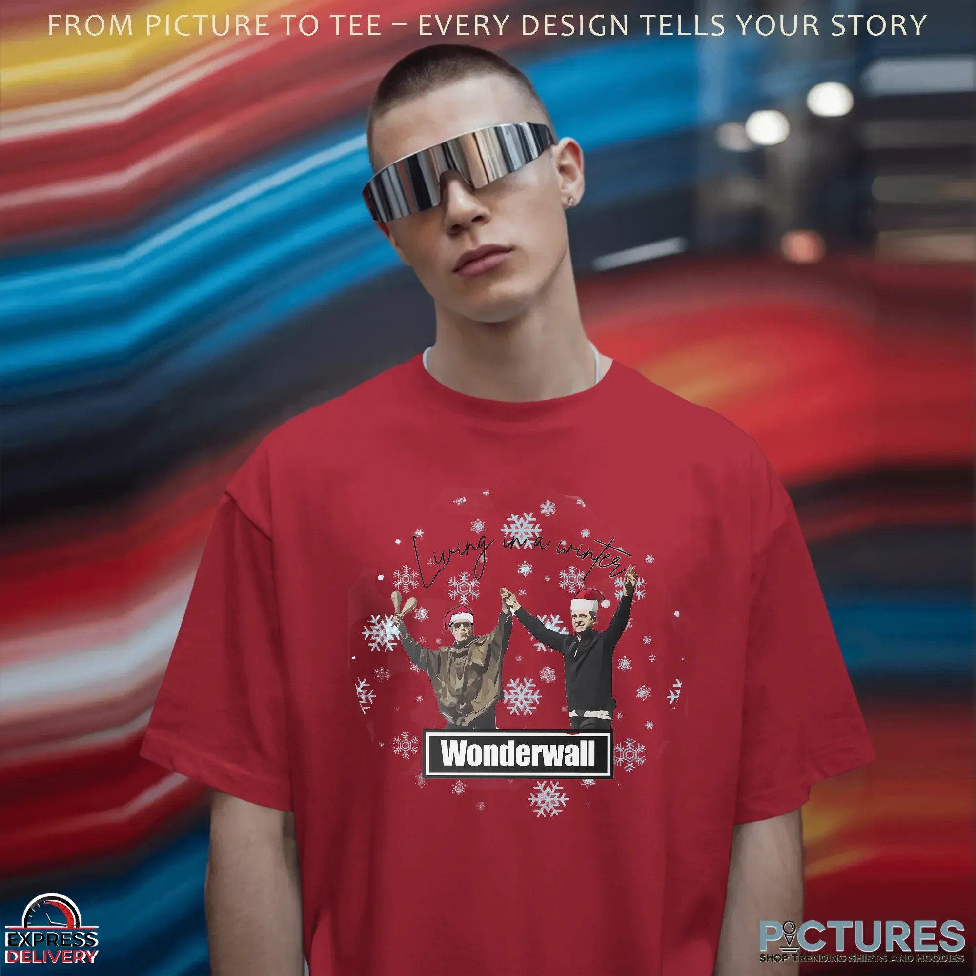 Oasis Winter Wonderwall Christmas Living In A Winter T Shirt