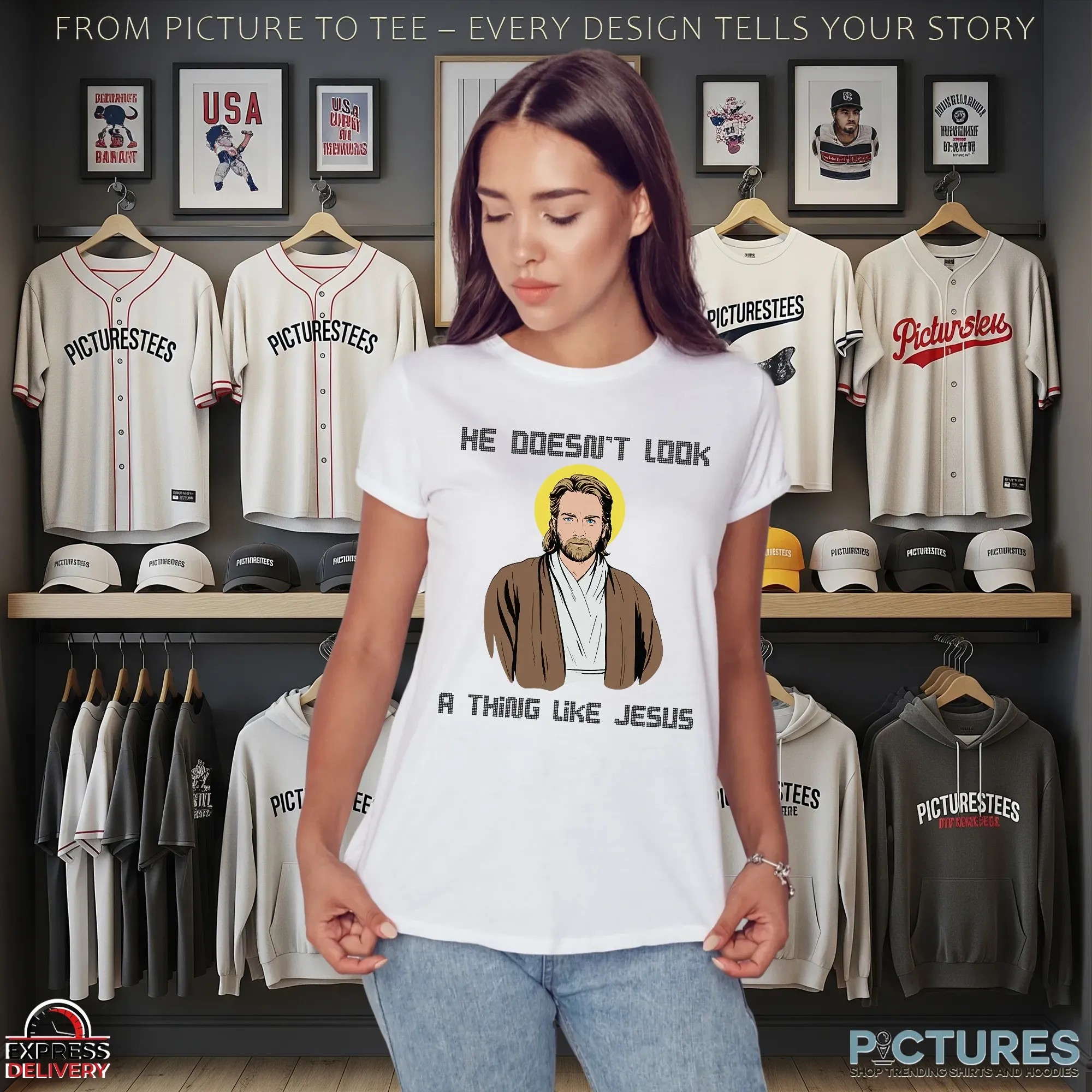 Obi-wan Kenobi Star Wars Saga He Doesn't Look A Thing Like Jesus Meme T Shirt
