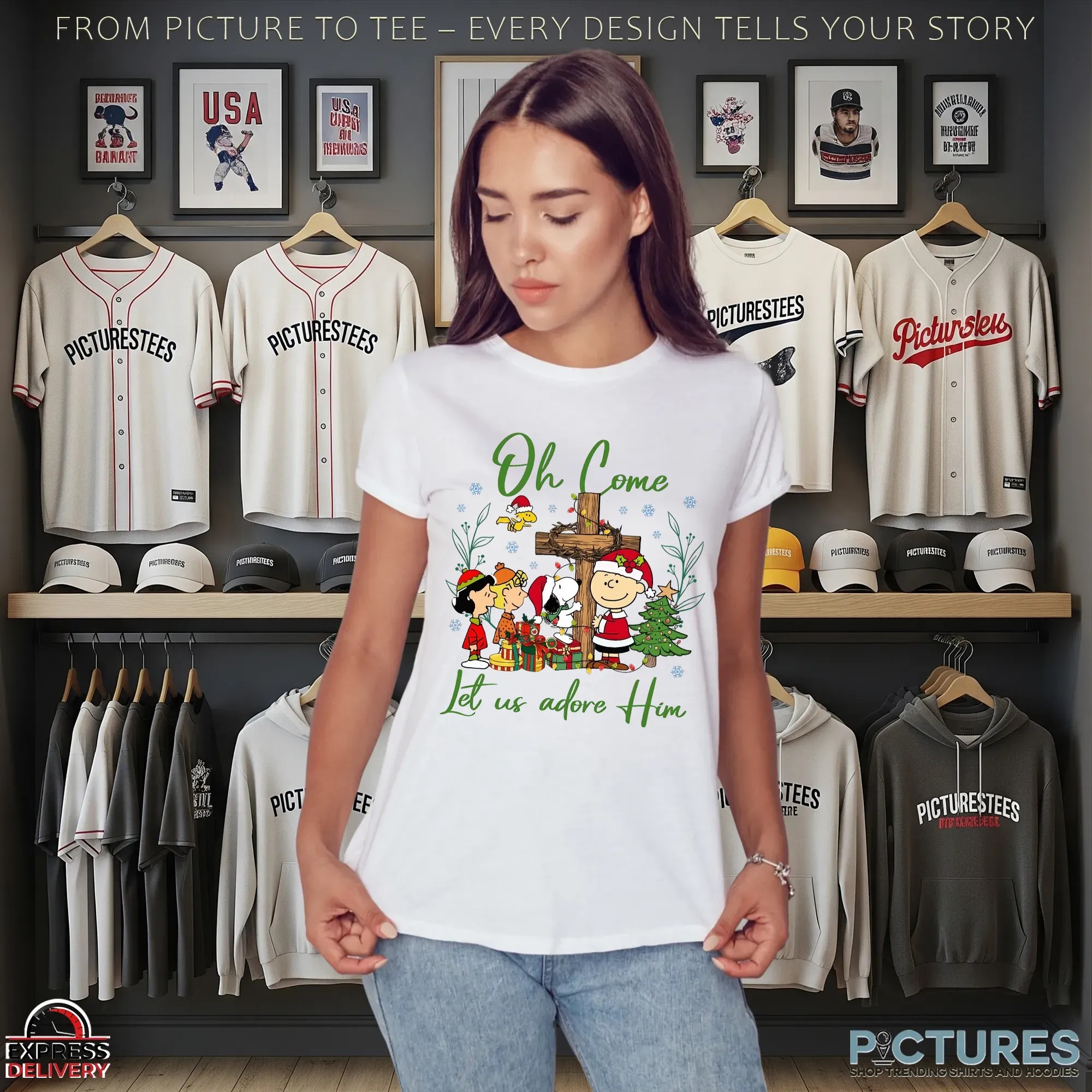 Oh Come Let Us Adore Him Snoop Christmas Mery Grinchmas 2025 Shirt