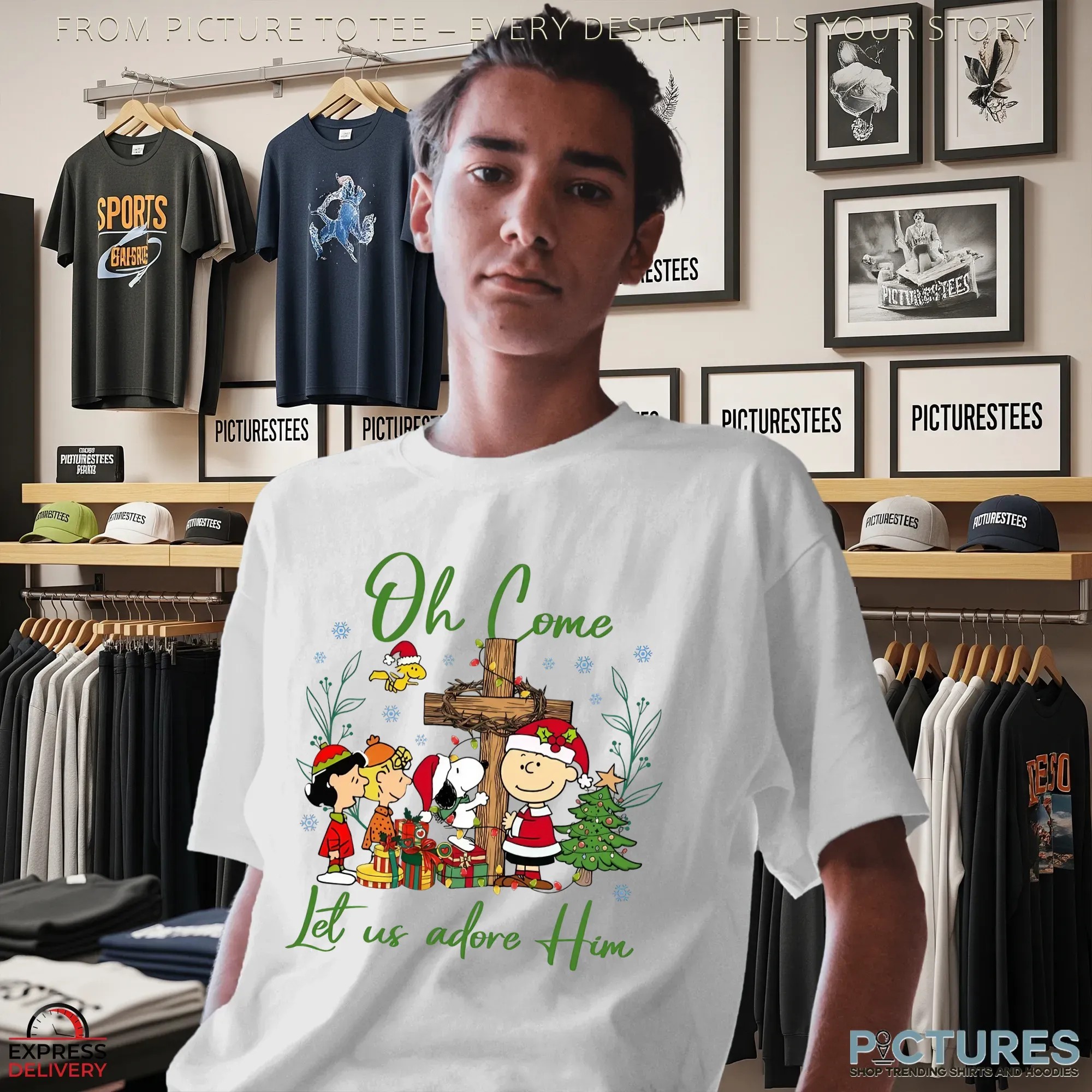 Oh Come Let Us Adore Him Snoop Christmas Mery Grinchmas 2025 Shirt