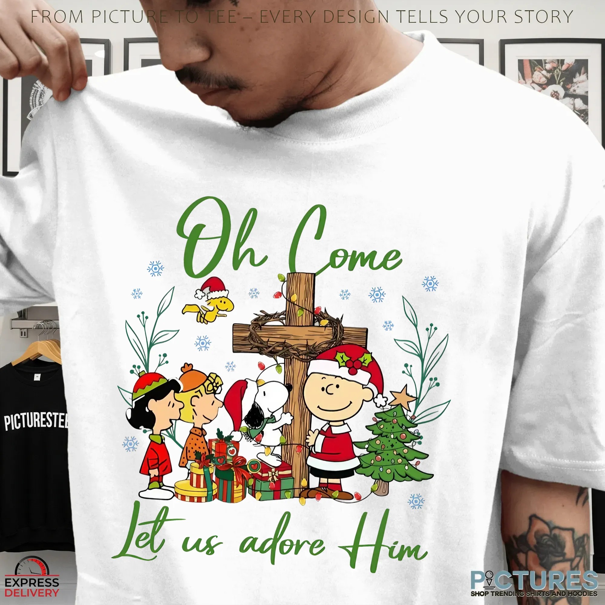 Oh Come Let Us Adore Him Snoop Christmas Mery Grinchmas 2025 Shirt