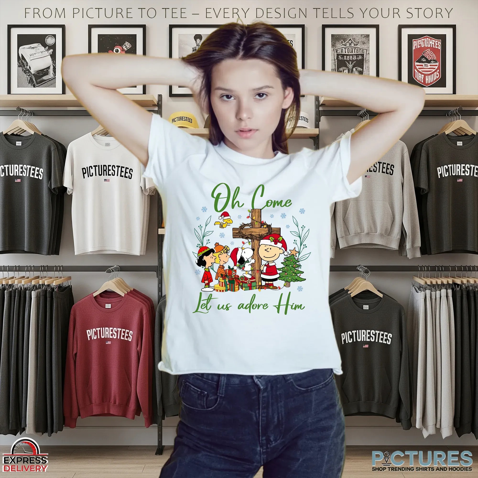 Oh Come Let Us Adore Him Snoop Christmas Mery Grinchmas 2025 Shirt