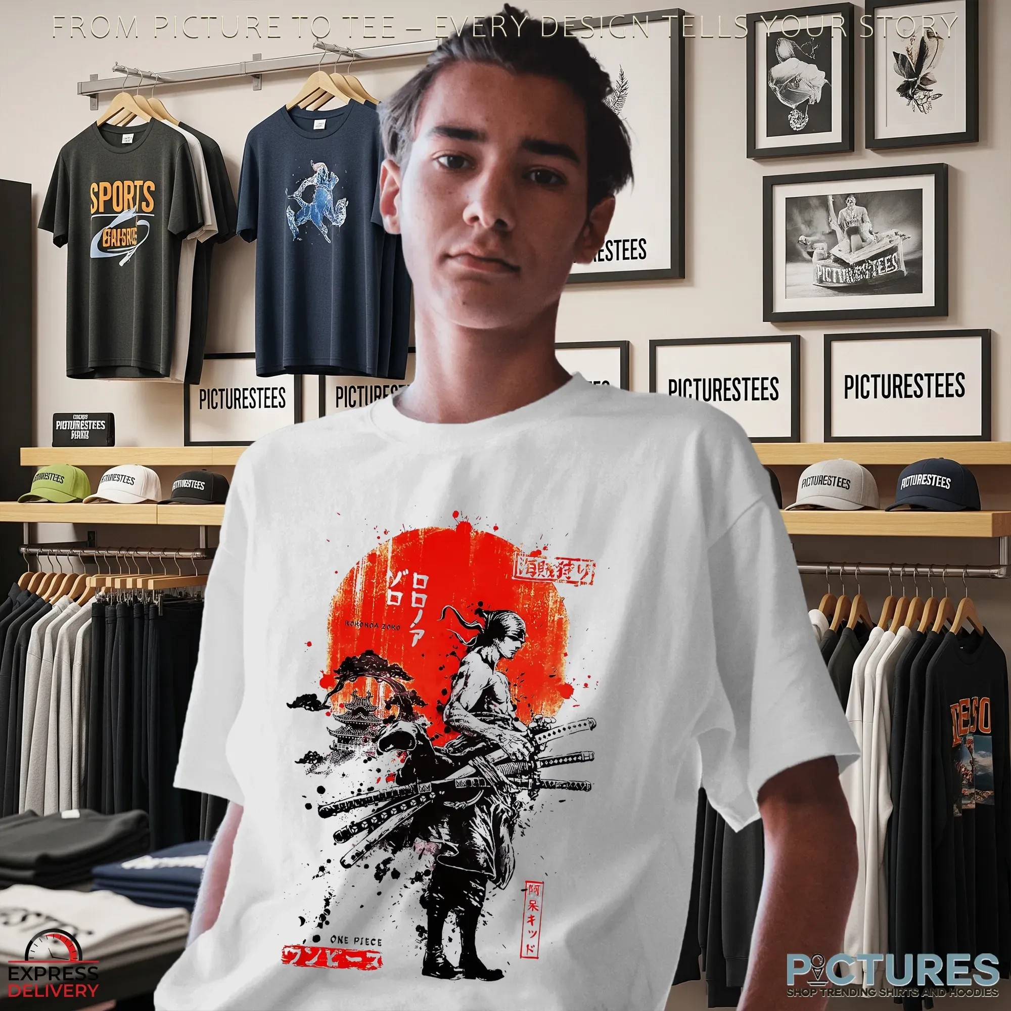 One Piêc Japanese Samurai Limited Edition Anime Manga Legend T Shirt