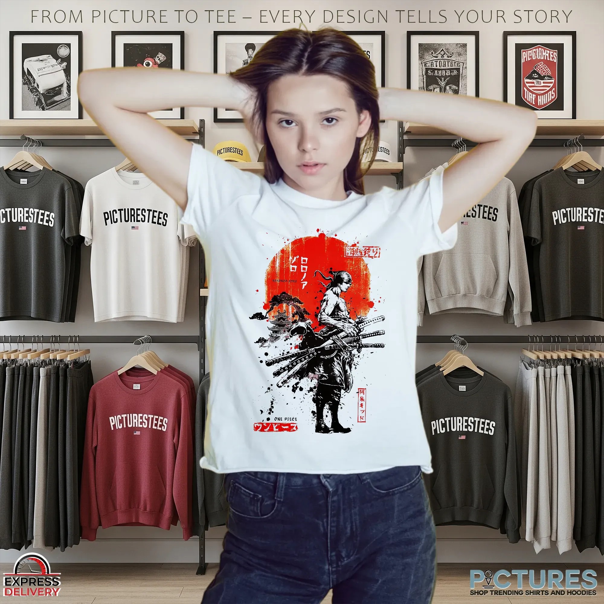 One Piêc Japanese Samurai Limited Edition Anime Manga Legend T Shirt