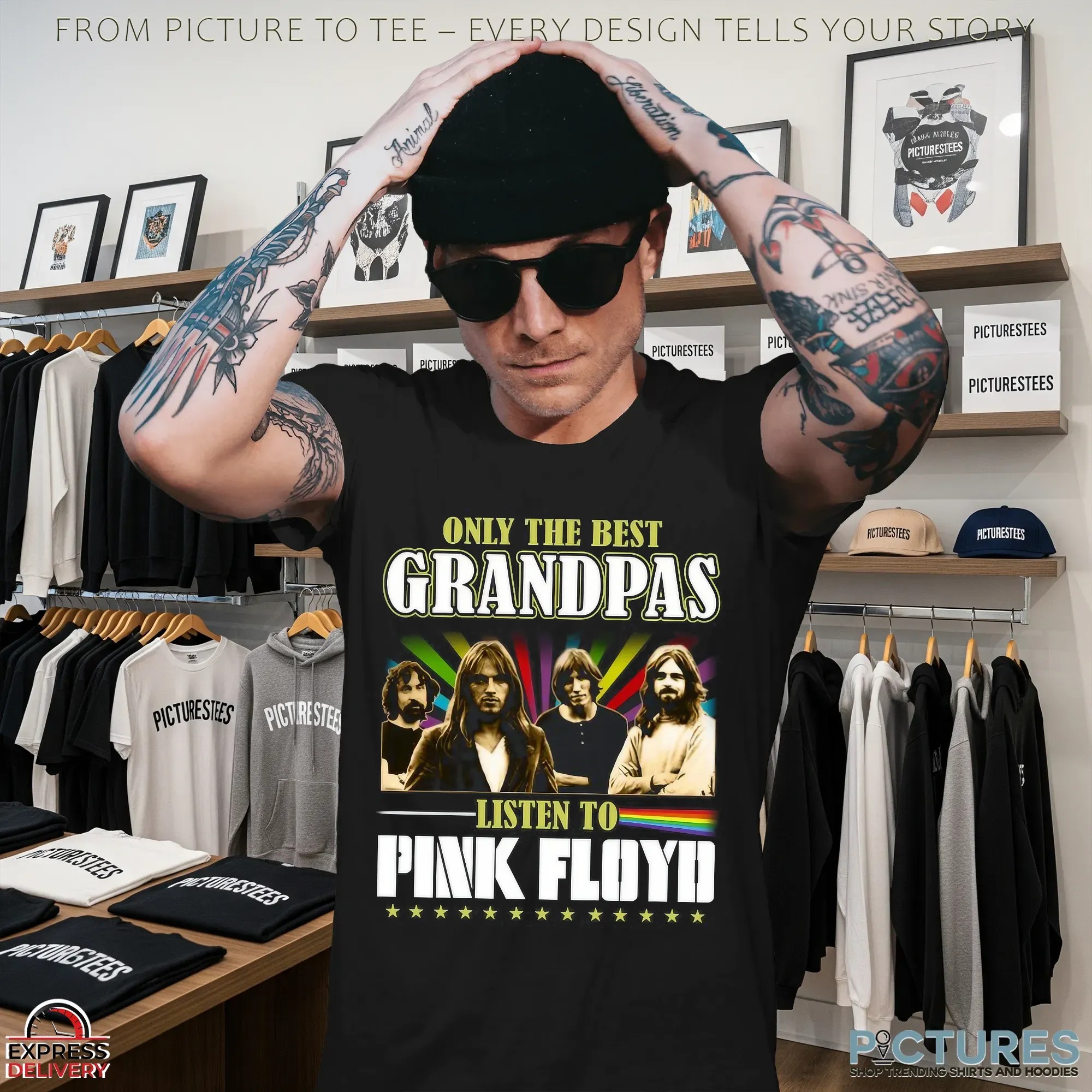 Only The Best Grandpas Listen To Pink Floyd Vintage T Shirt