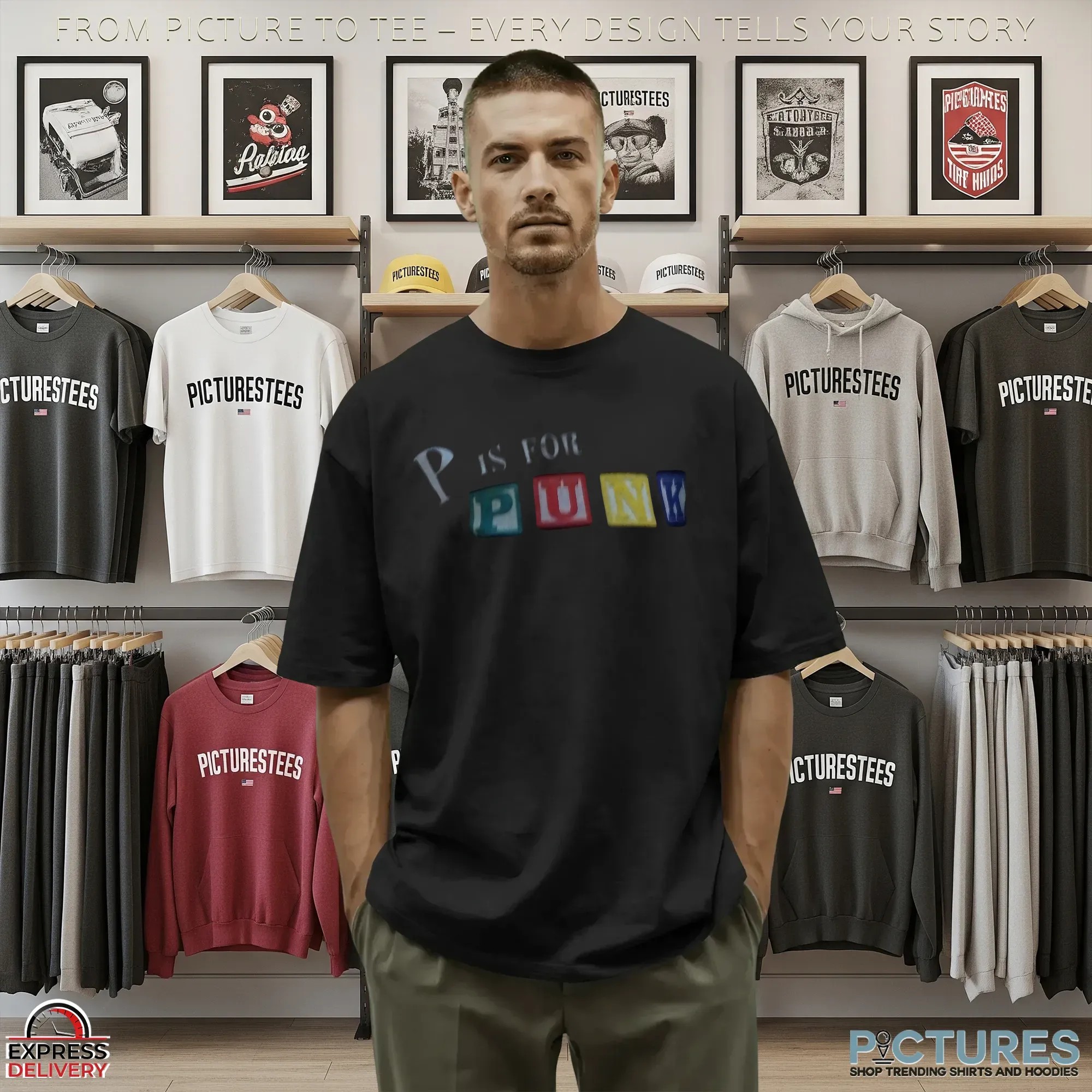 P Is For Punk Typography T Shirt