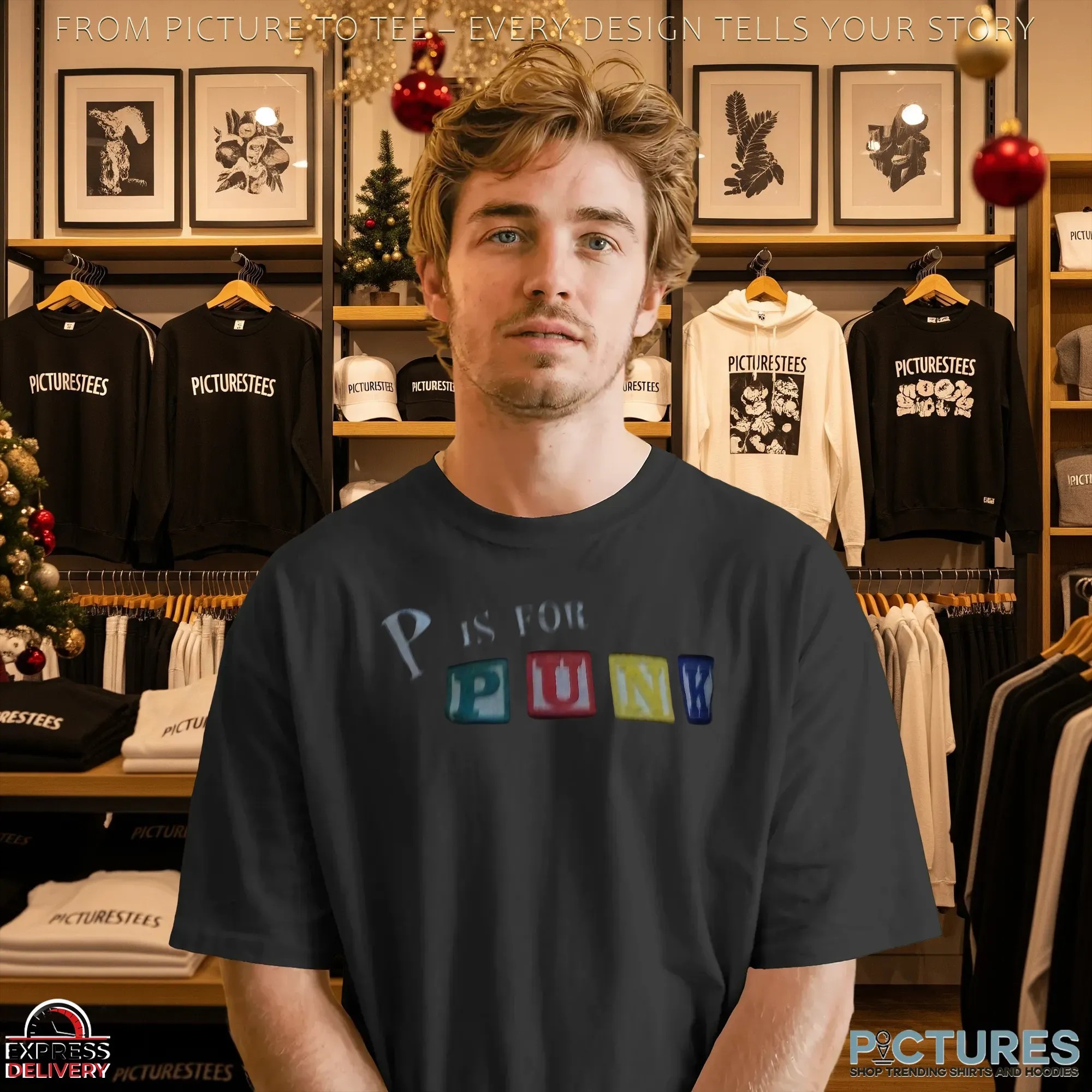 P Is For Punk Typography T Shirt