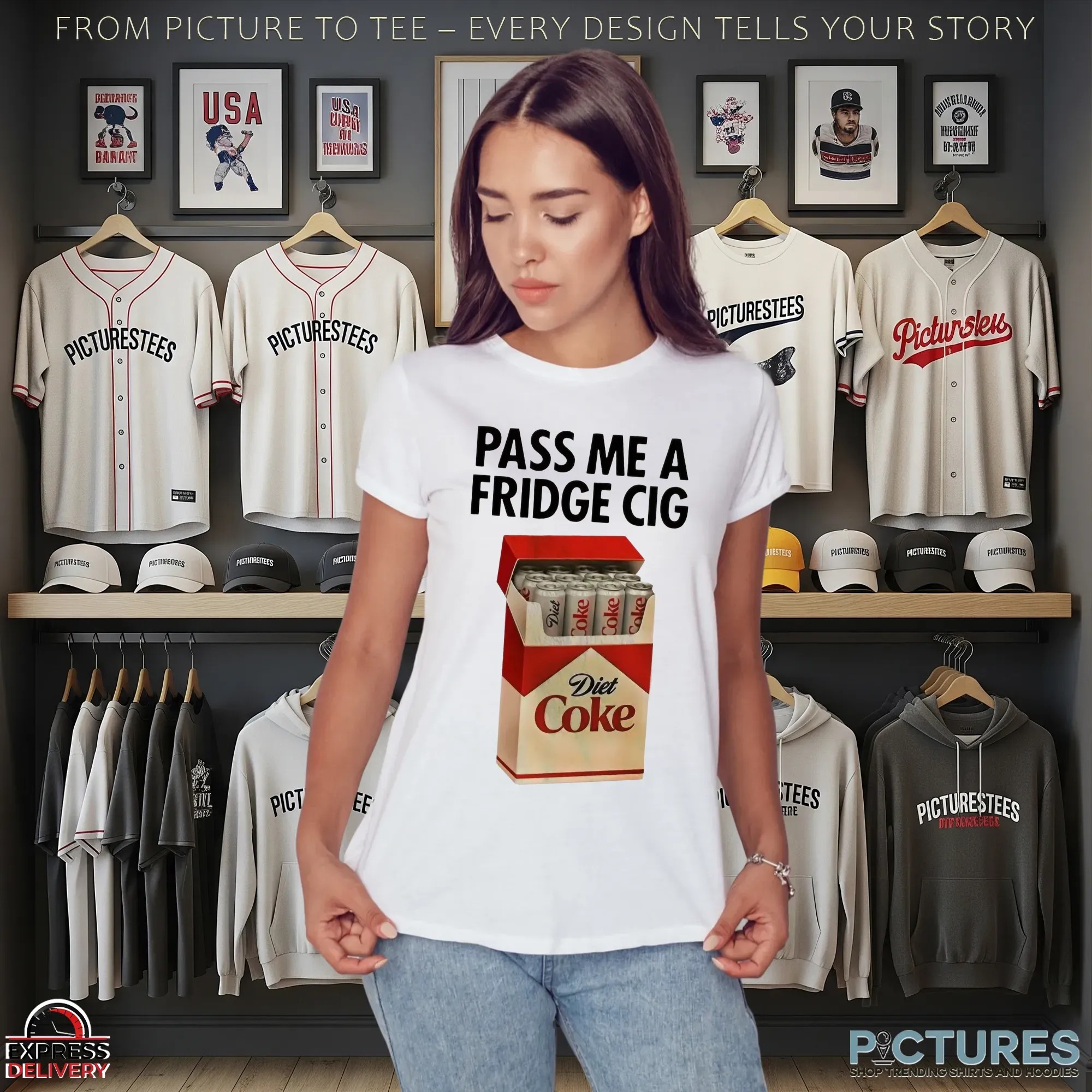 Pass Me A Fridge Cigarette Diet Coke Marlboro Parody T Shirt