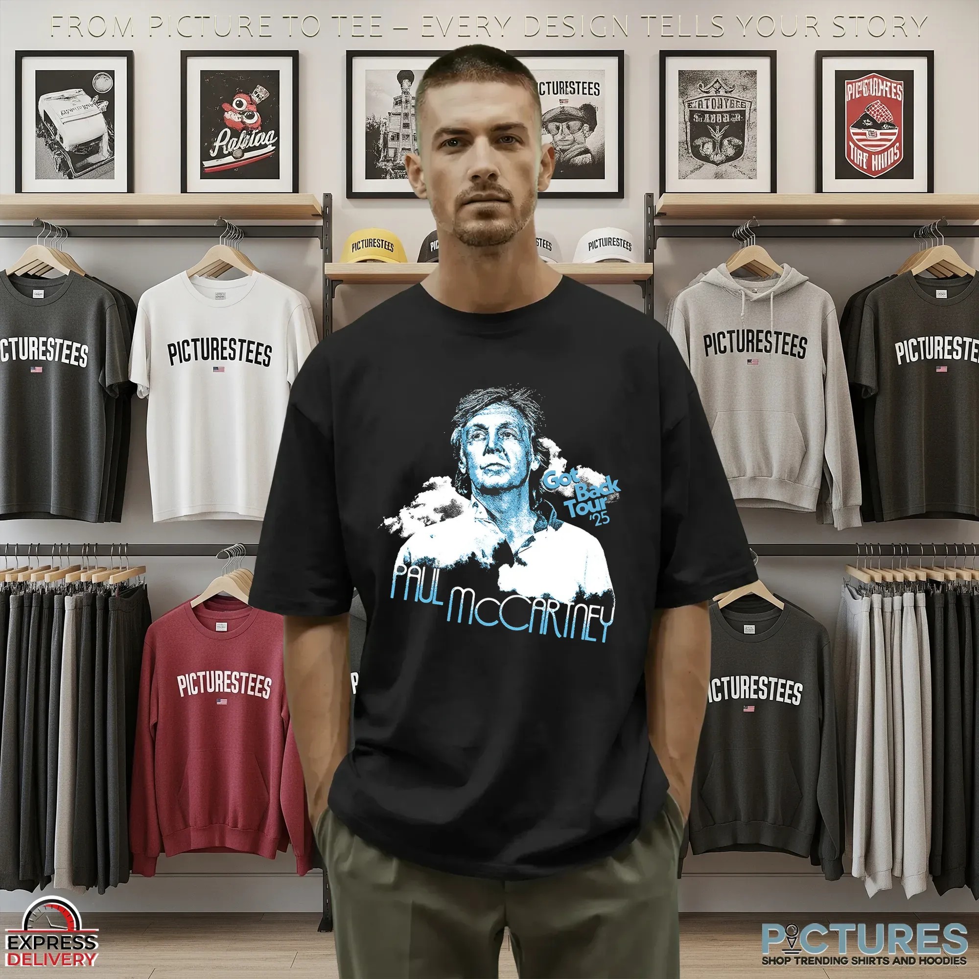 Paul McCartney Got Back '25 Tour Graphic Portrait T Shirt