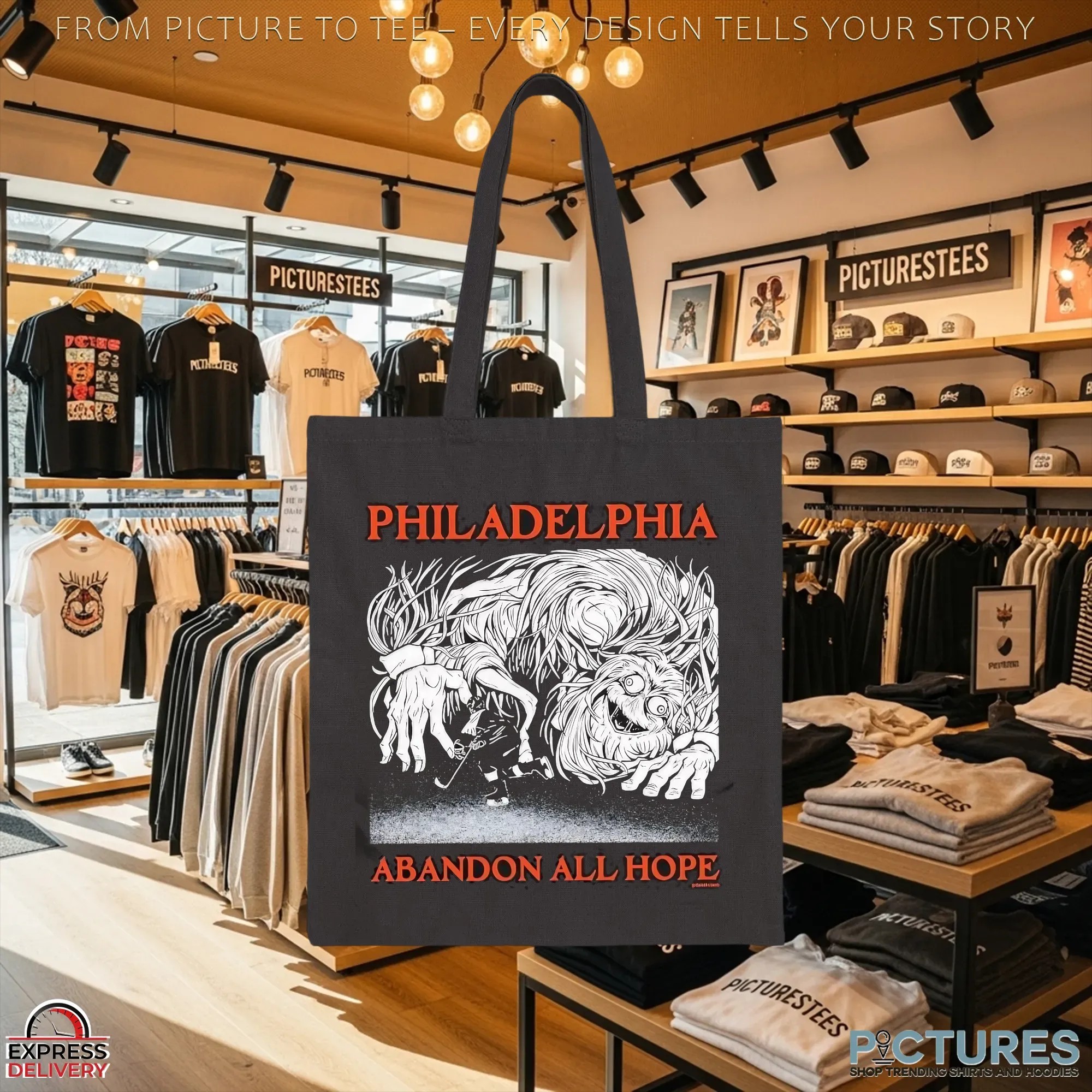 Philadelphia Abandon All Hope Philadelphia Flyer Hockey Player T Shirt Philadelphia Abandon All Hope Philadelphia Flyer Hockey Player T Shirt