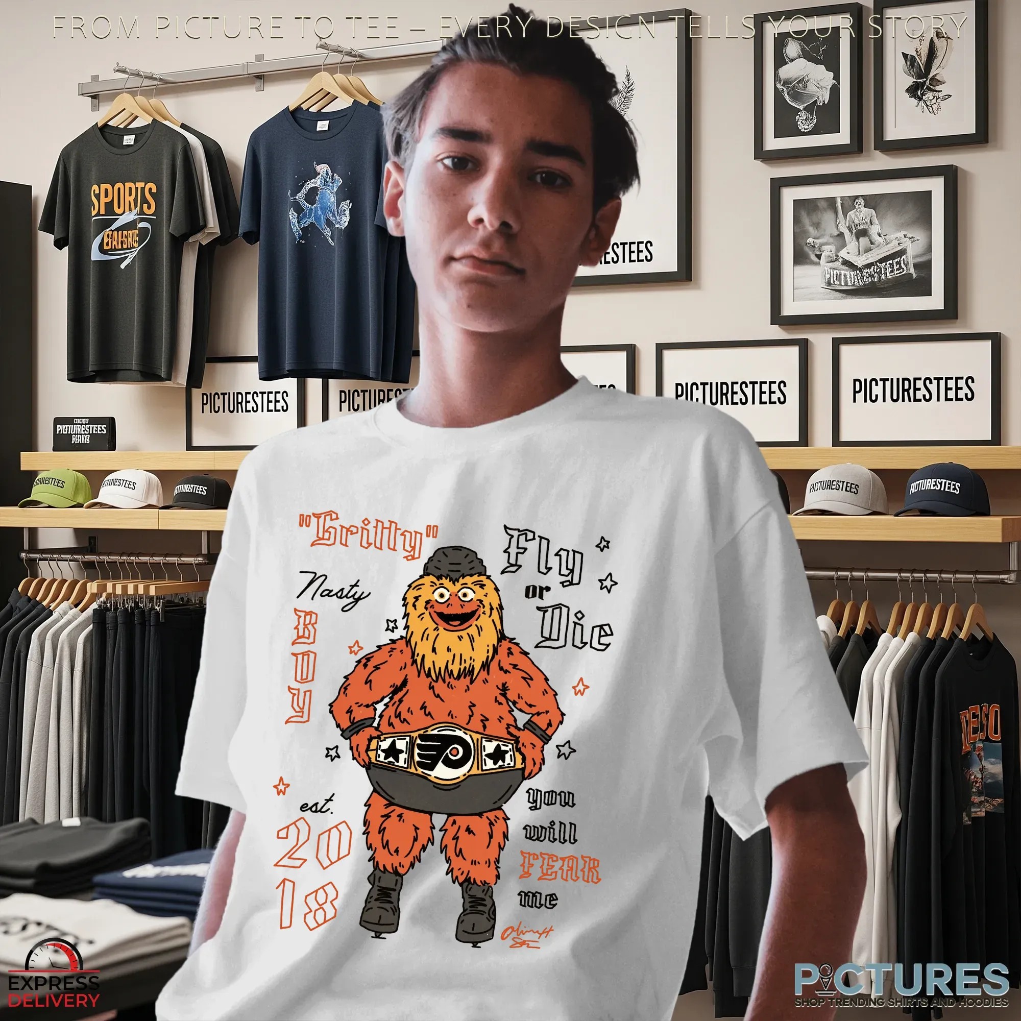 Philadelphia Flyers Gritty Fly Or Die You Will Fear Me Est 2018 Mascot T Shirt Philadelphia Flyers Gritty Fly Or Die You Will Fear Me Est 2018 Mascot T Shirt