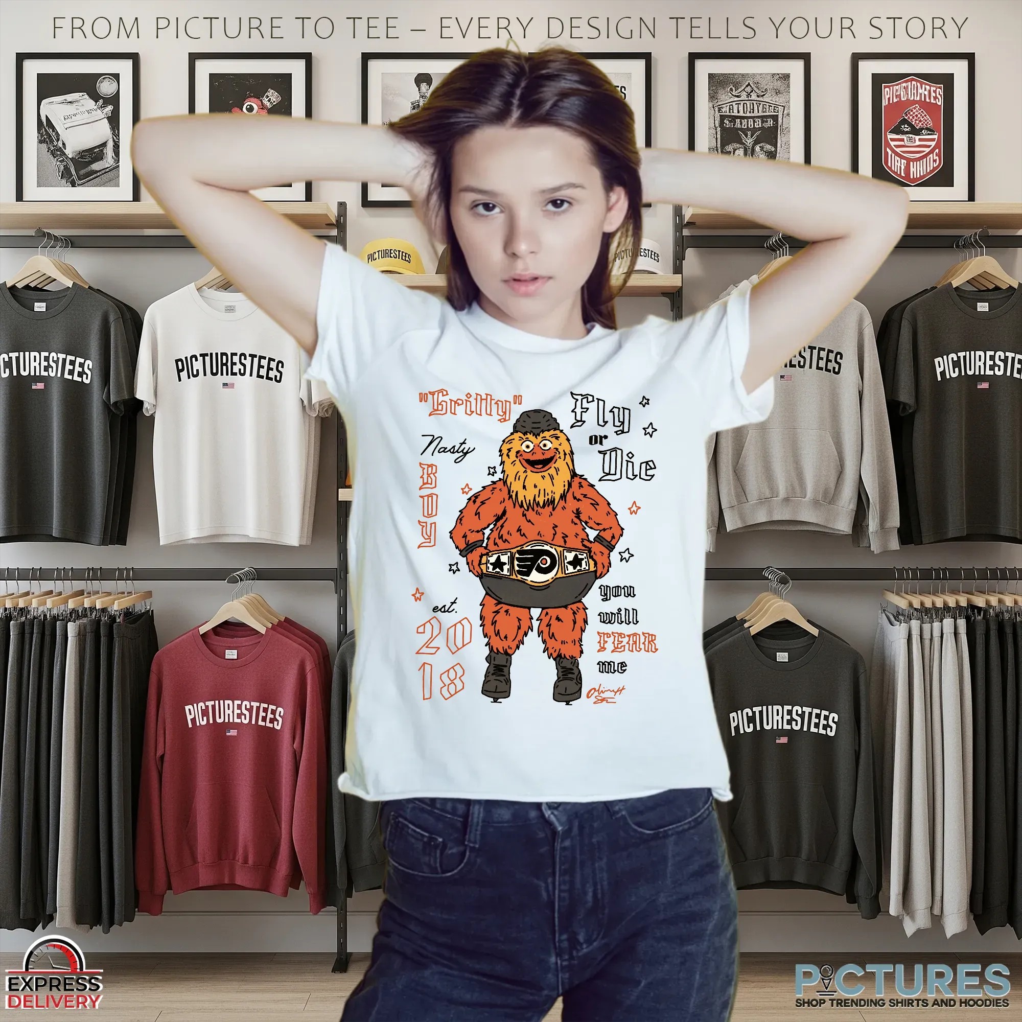 Philadelphia Flyers Gritty Fly Or Die You Will Fear Me Est 2018 Mascot T Shirt Philadelphia Flyers Gritty Fly Or Die You Will Fear Me Est 2018 Mascot T Shirt
