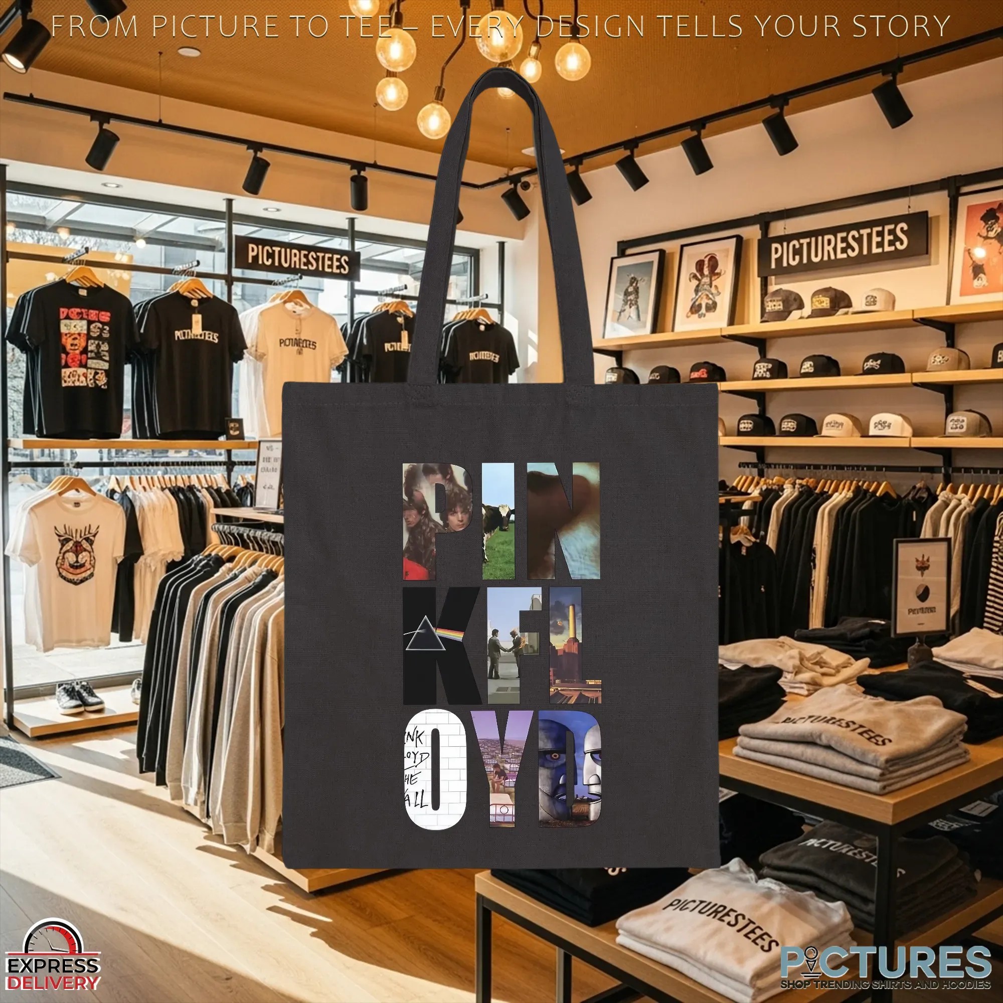 Pink Floyd Psychedelic Rock Band Timeline Graphic Tee Featuring Iconic Covers from 1967 to 1994 Album Art Tribute T Shirt