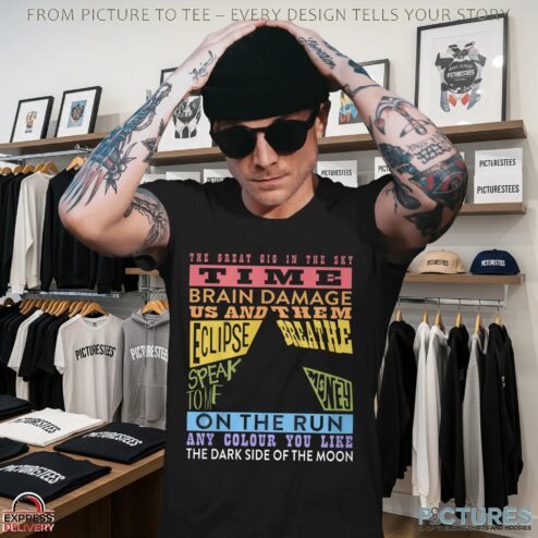 Pink Floyd Tracks The Great Gig In The Sky Time Brain Damage Us And Them Eclipse Breathe On The Run T Shirt