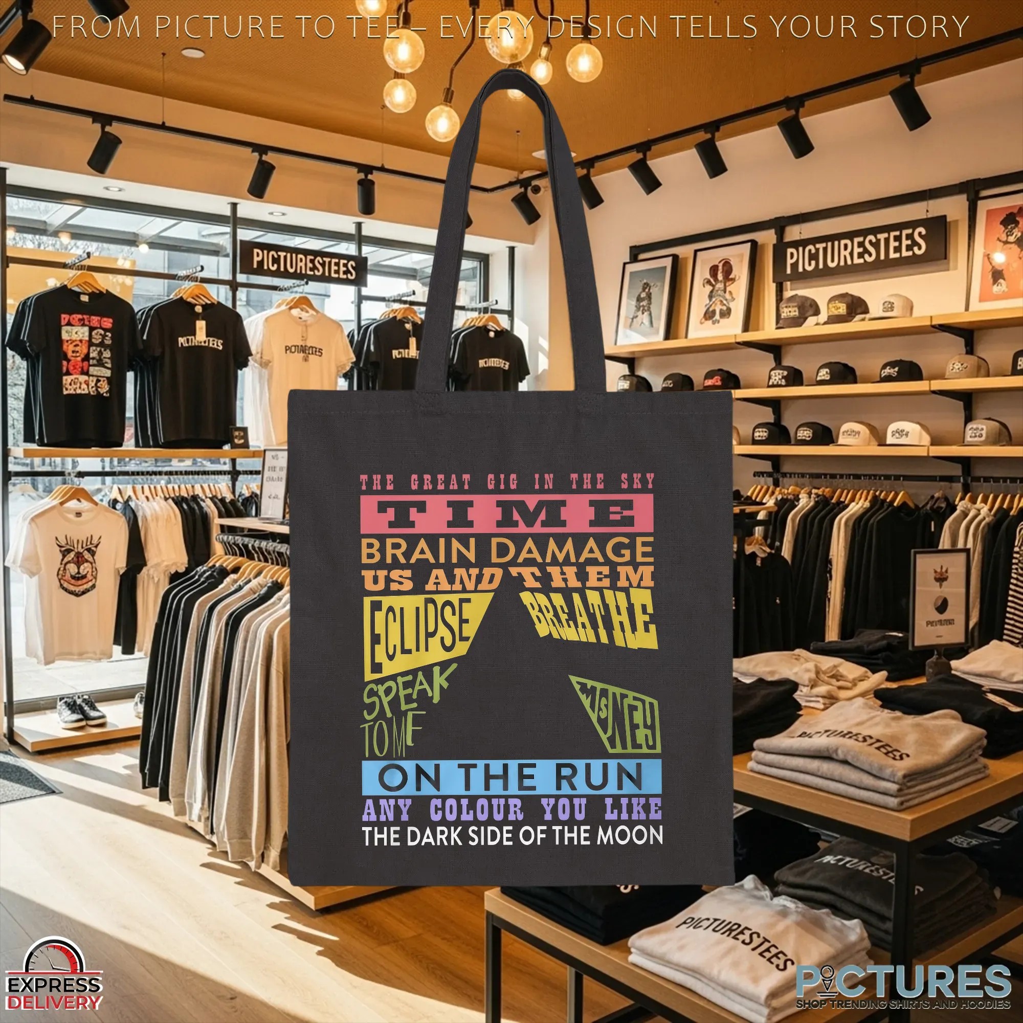 Pink Floyd Tracks The Great Gig In The Sky Time Brain Damage Us And Them Eclipse Breathe On The Run T Shirt